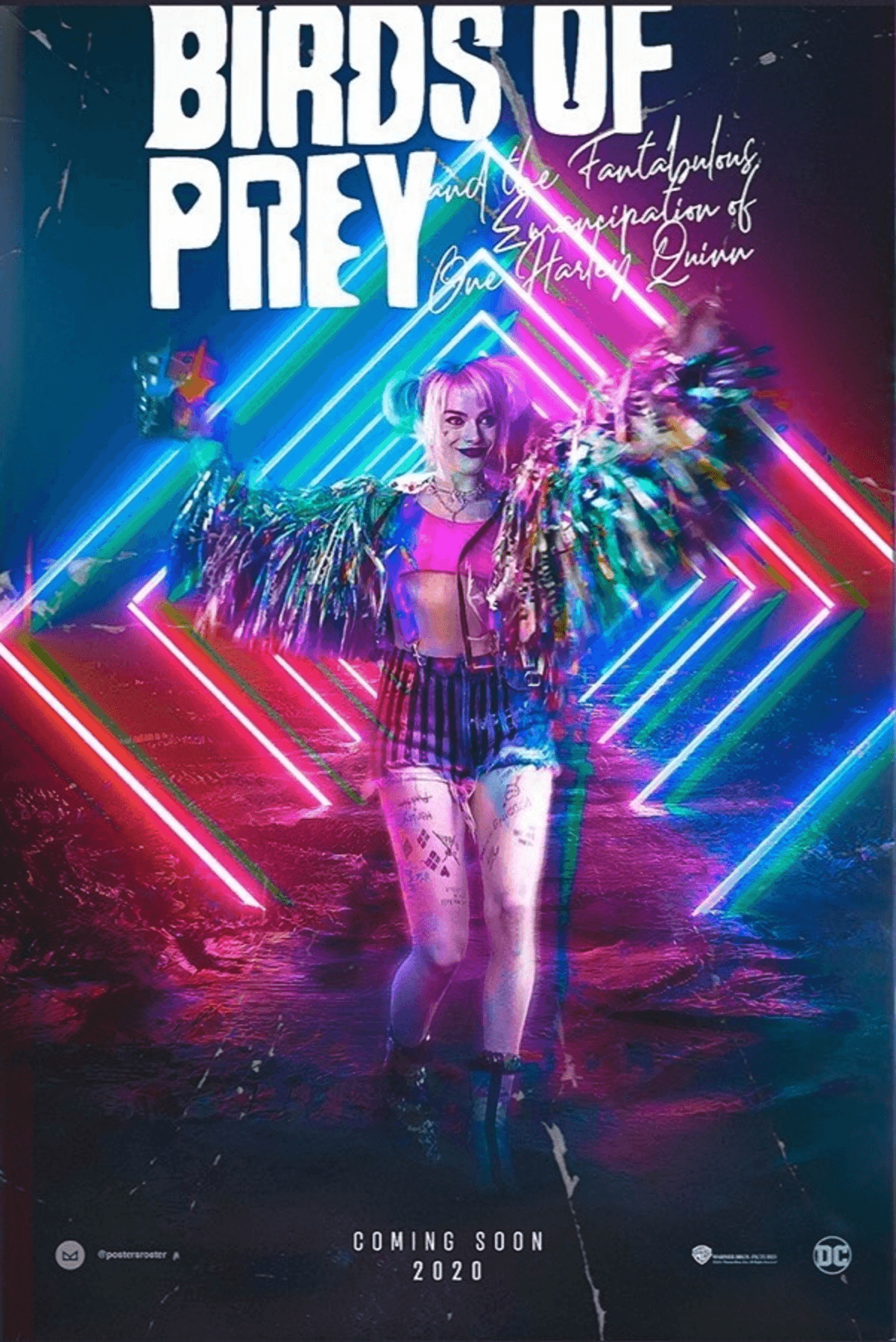 Birds Of Prey Neon Poster Wallpapers