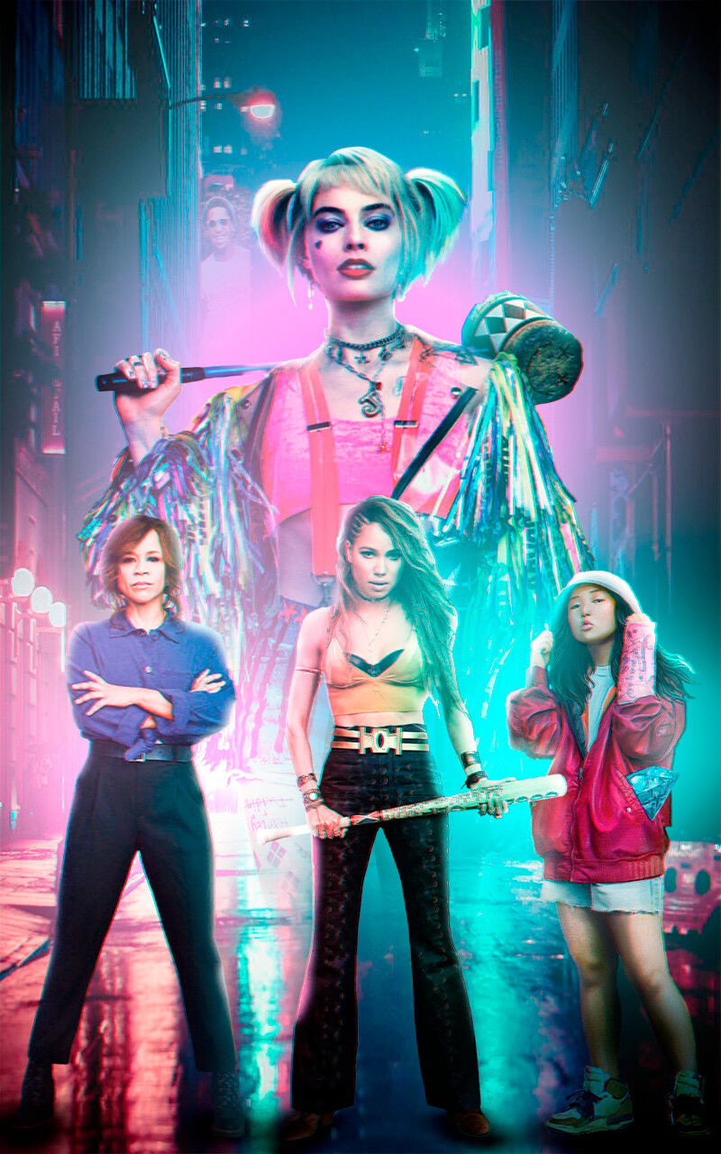 Birds Of Prey Neon Poster Wallpapers