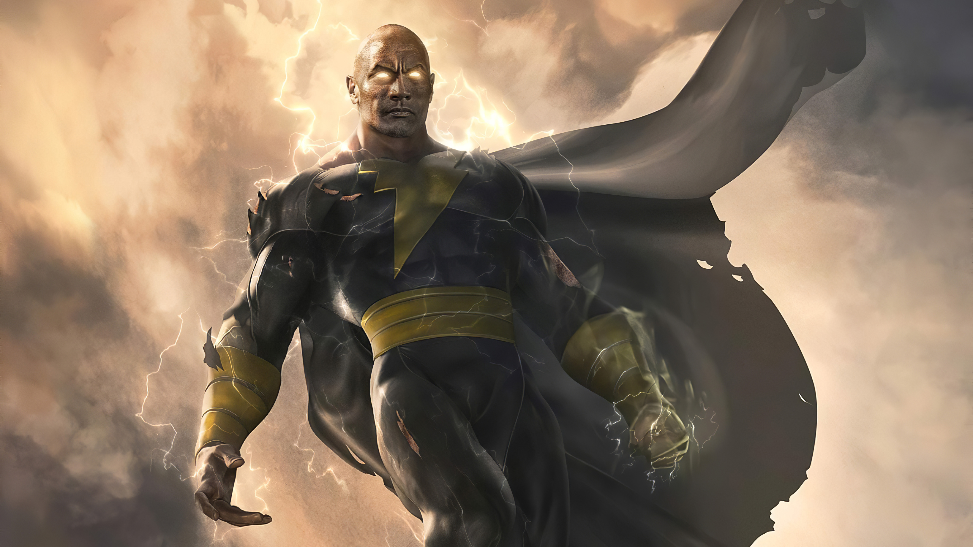 Black Adam As Dwayne Johnson Cool Art Wallpapers