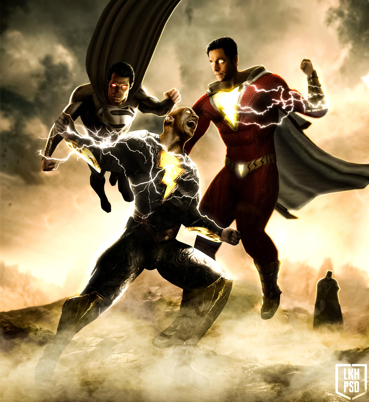 Black Adam Vs Shazam Dc Art Wallpapers