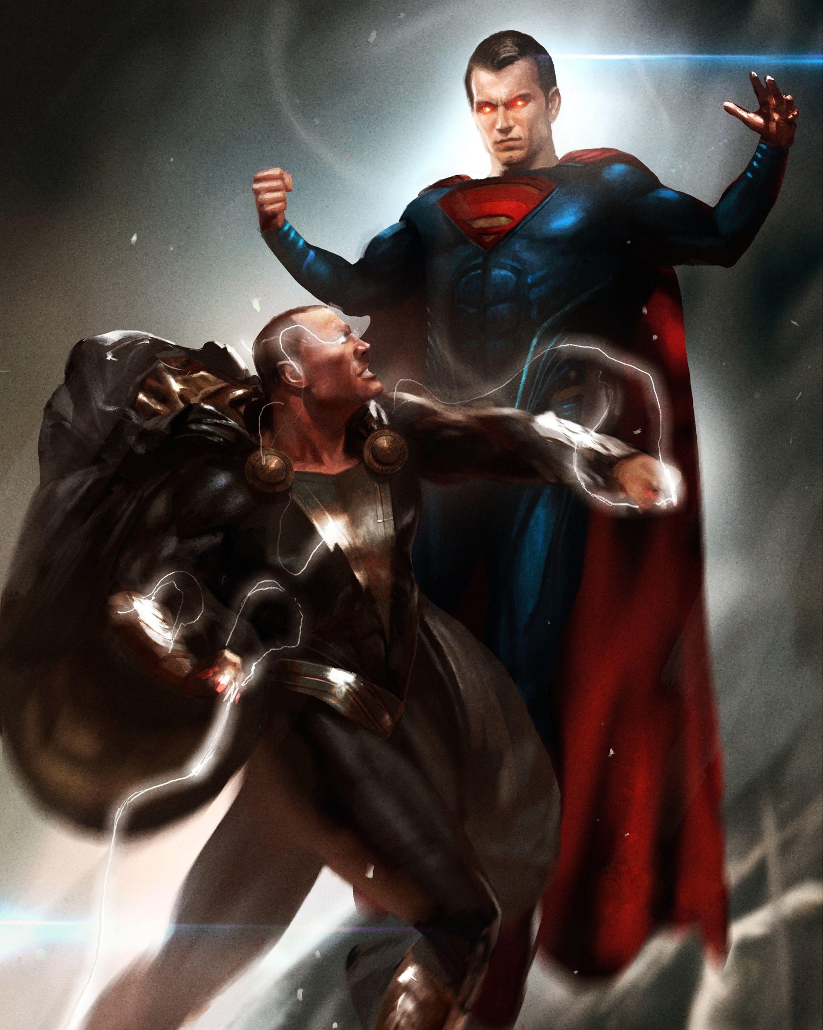 Black Adam Vs Shazam Dc Art Wallpapers