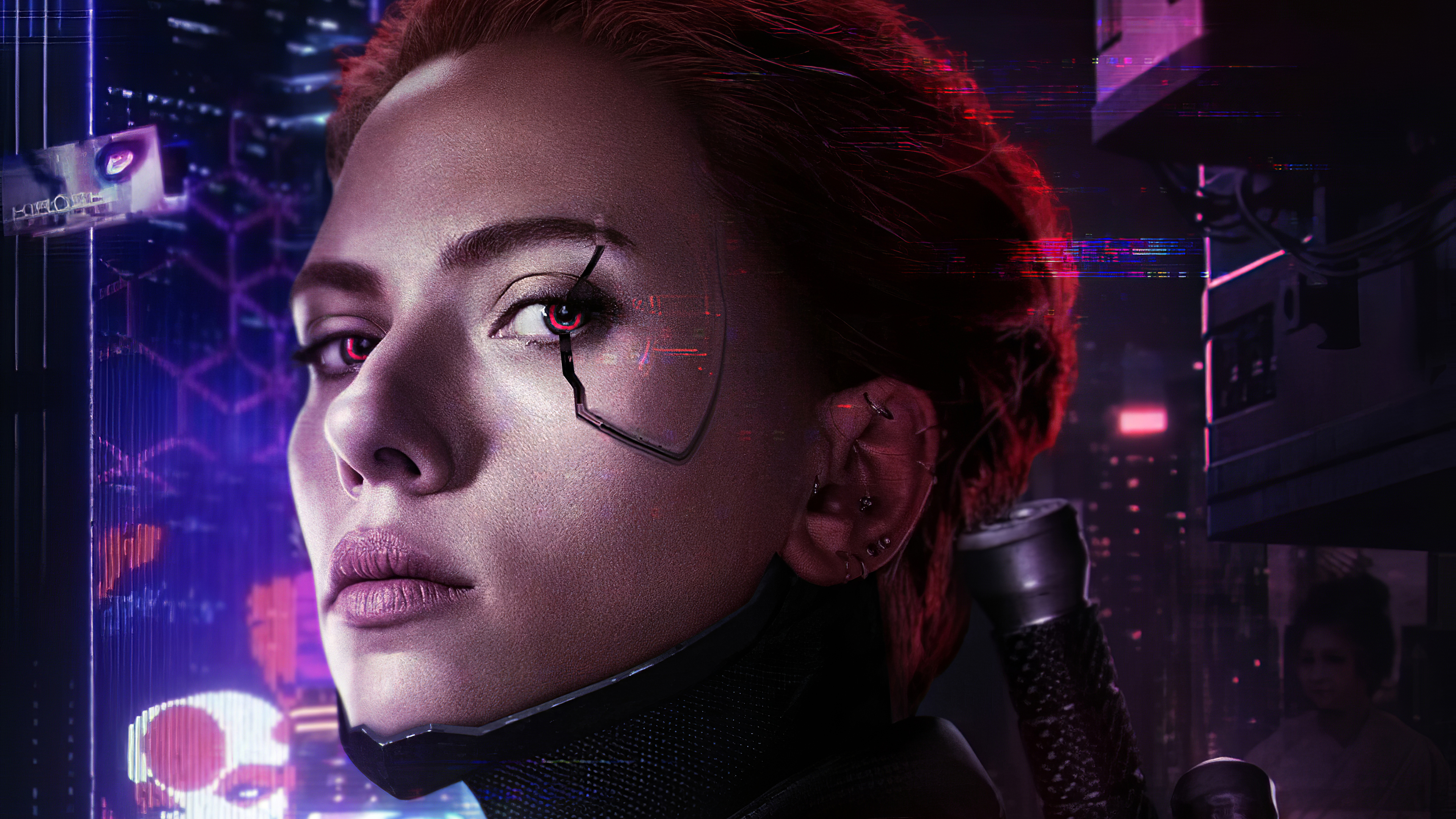 Black Widow X Cyberpunk Wallpapers