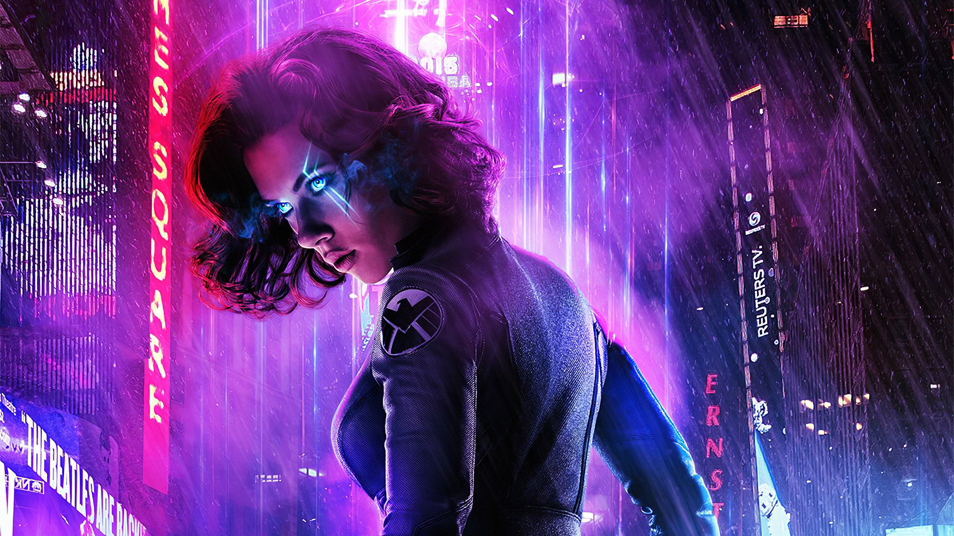 Black Widow X Cyberpunk Wallpapers