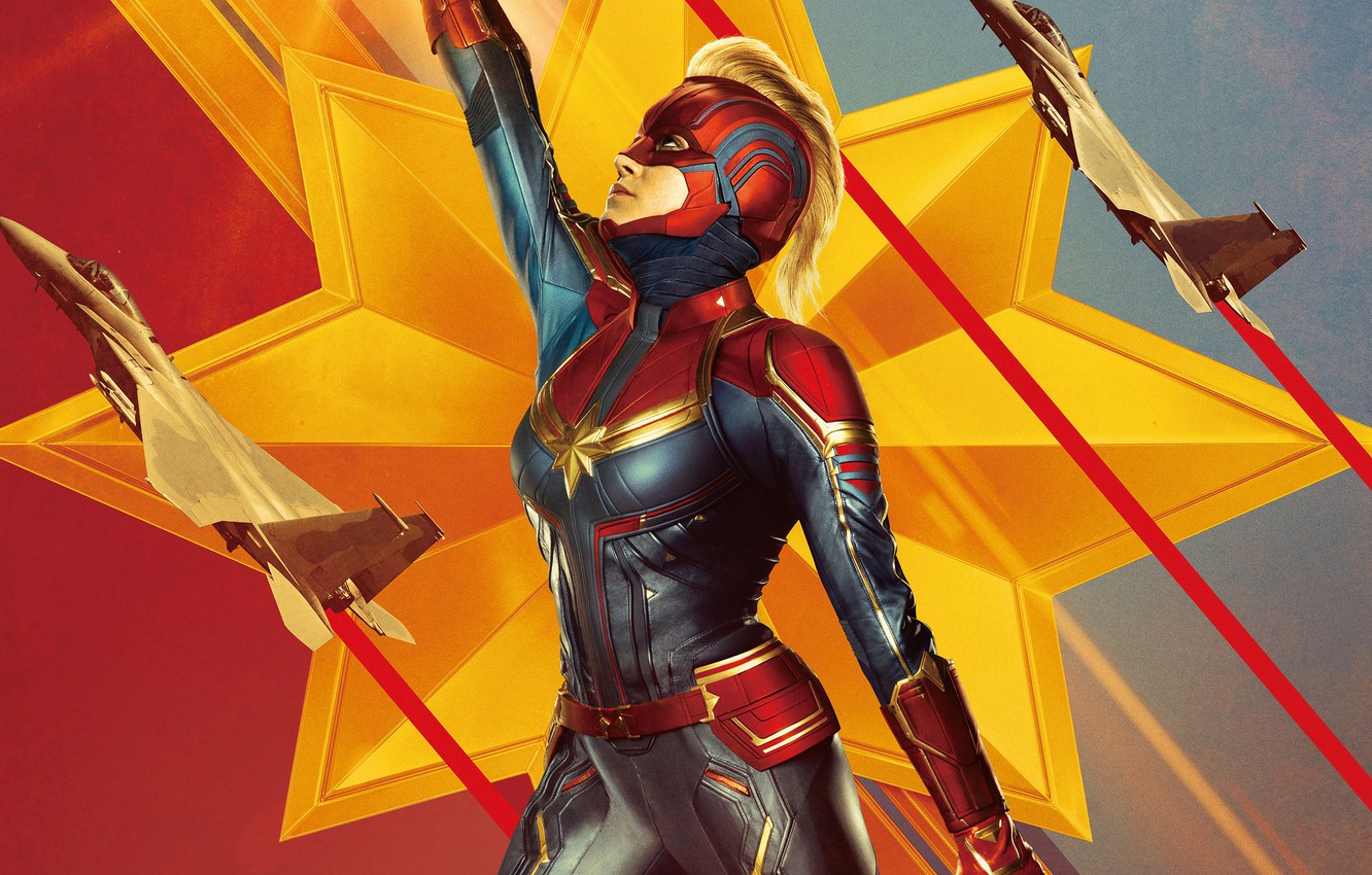 Brie Larson As Captain Marvel Illustration Wallpapers