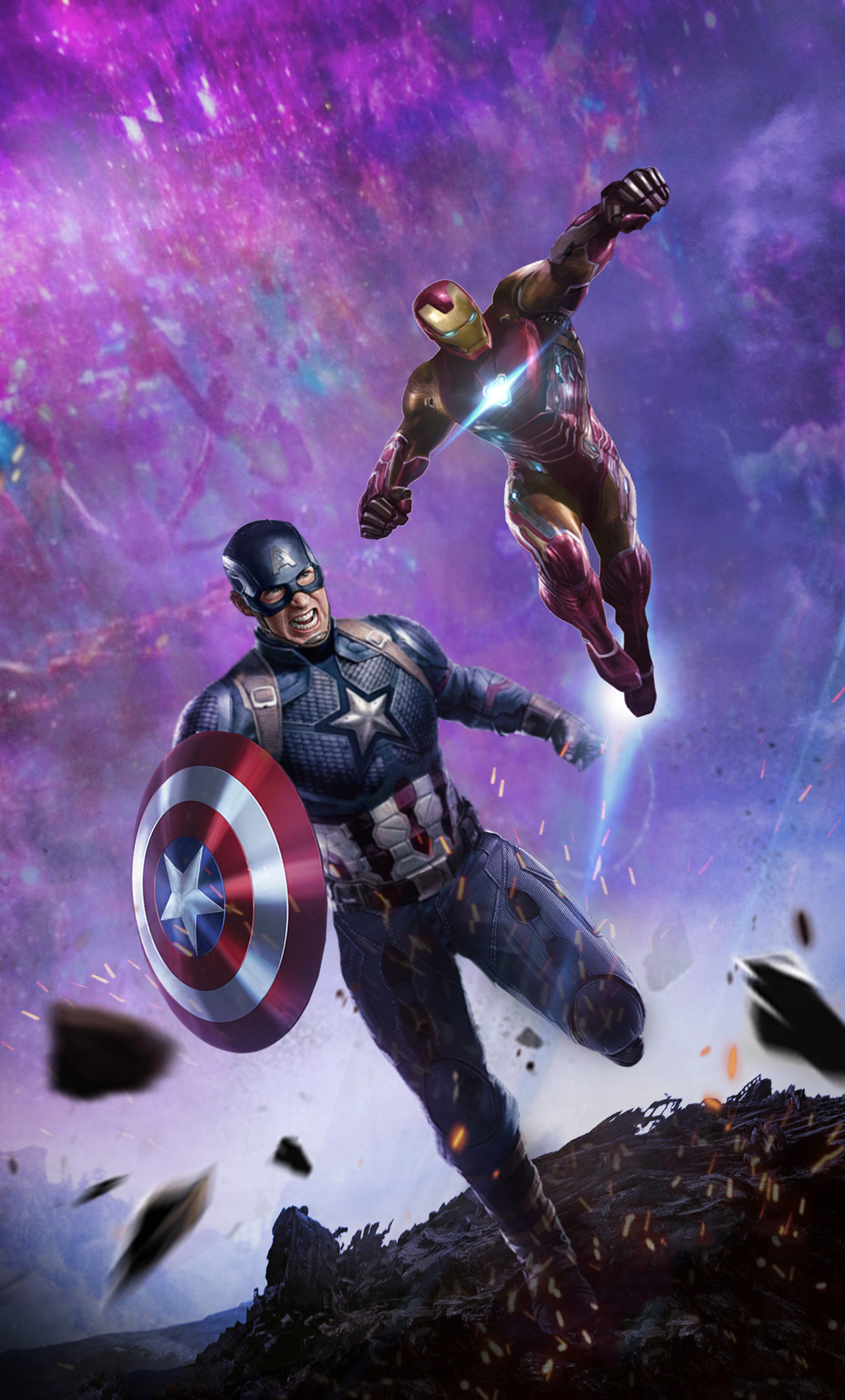 Captain America And Iron Man Avengers Endgame Wallpapers