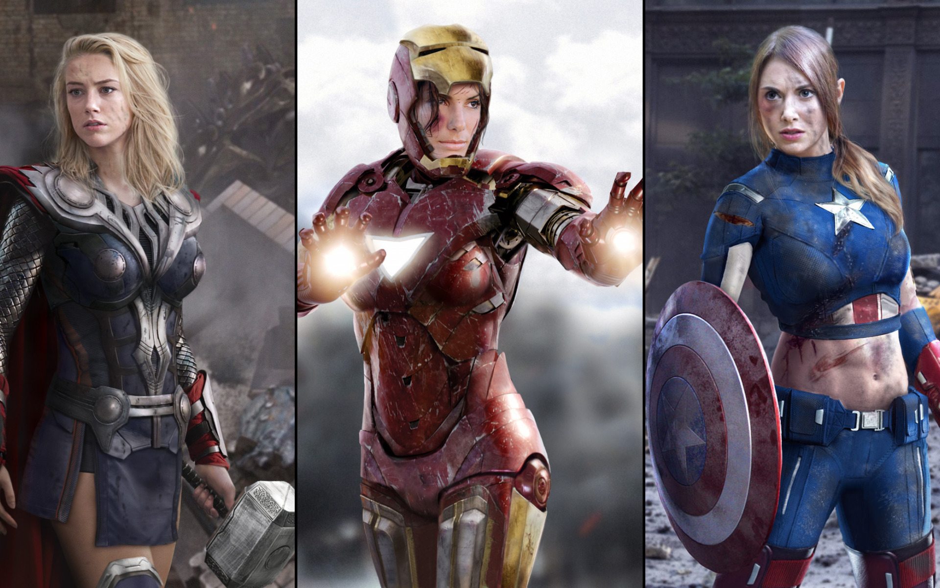 Captain America Iron Man Thor Avengers Wallpapers