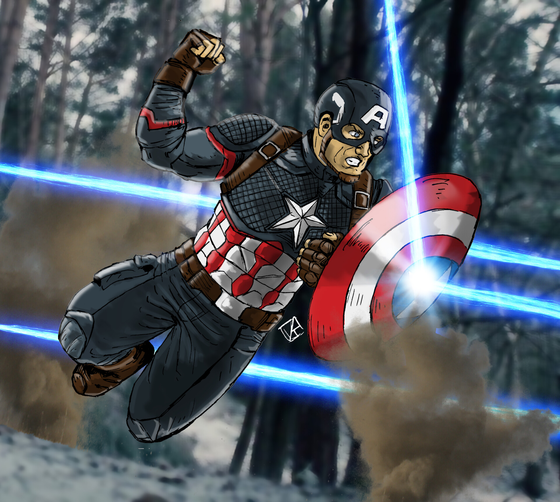 Captain America Vs Captain America Avengers Endgame Art Wallpapers