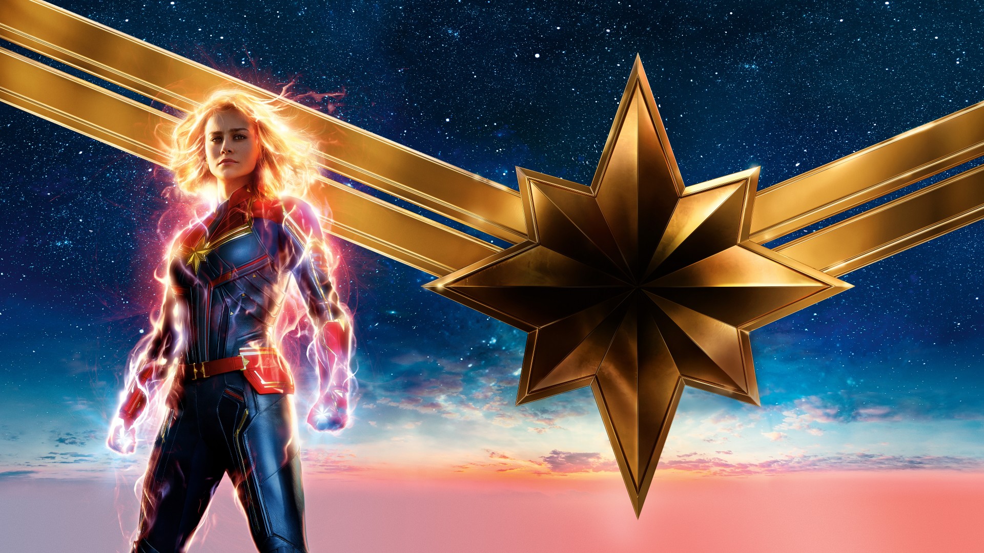 Captain Marvel Logo 4K Wallpapers