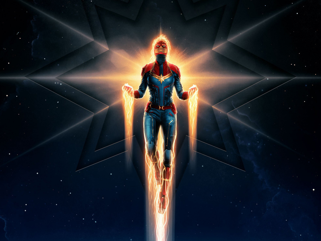 Captain Marvel Movie Poster Art Wallpapers