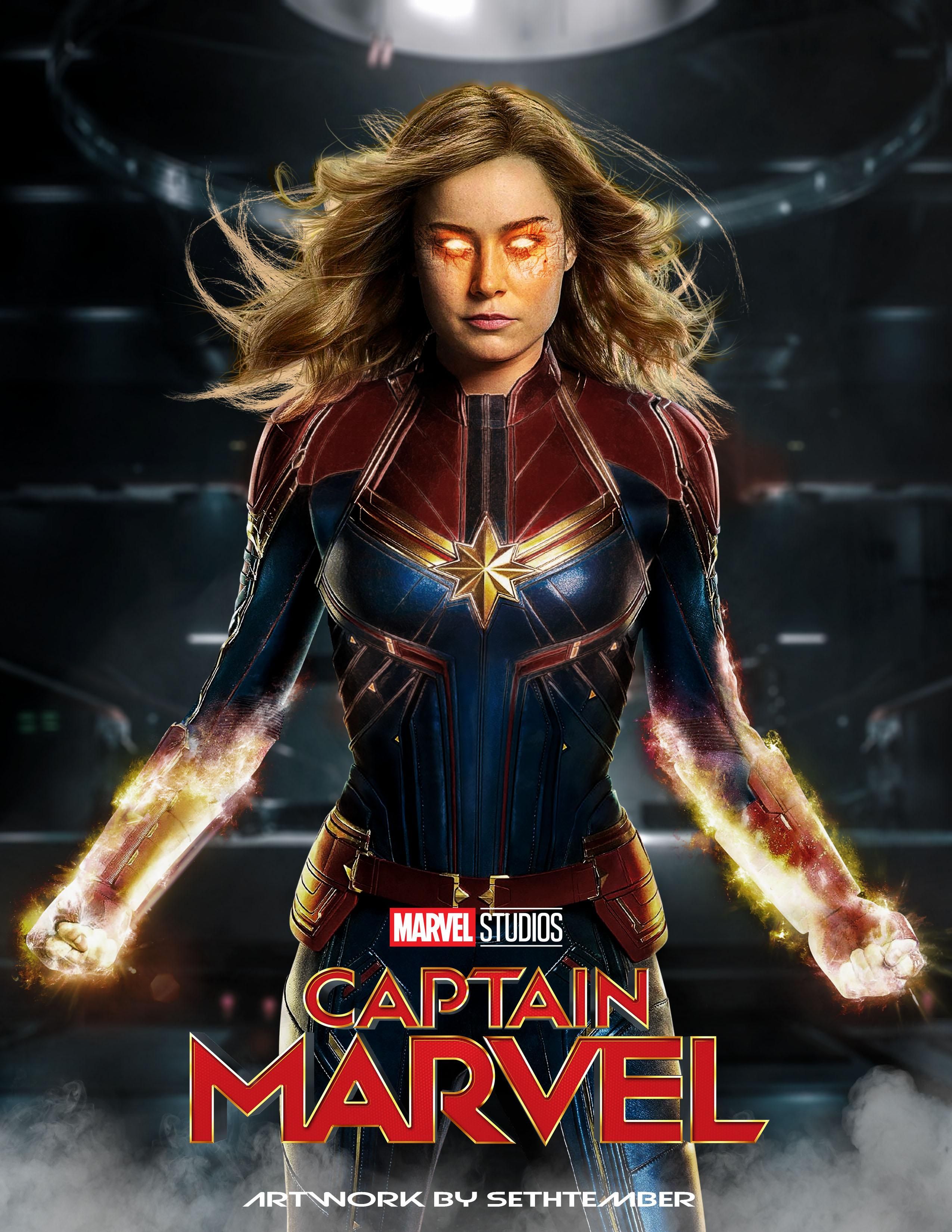 Captain Marvel Movie Poster Art Wallpapers