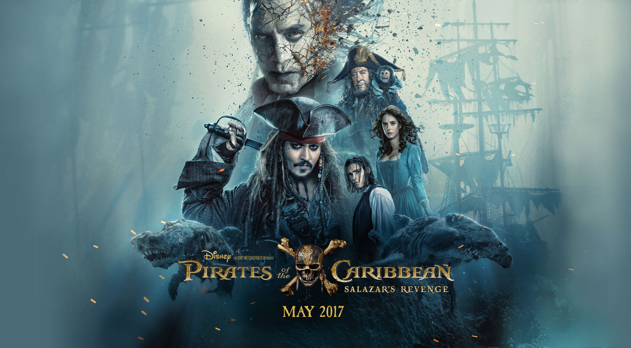 Captain Salaza In Pirates Of The Caribbean Dead Men Tell No Tales Wallpapers