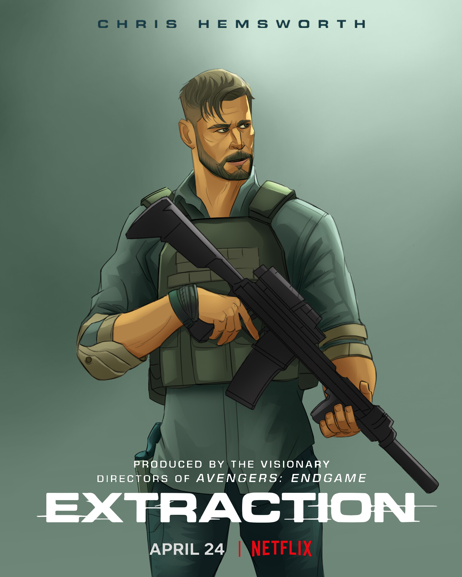 Chris Hemsworth Extraction Wallpapers