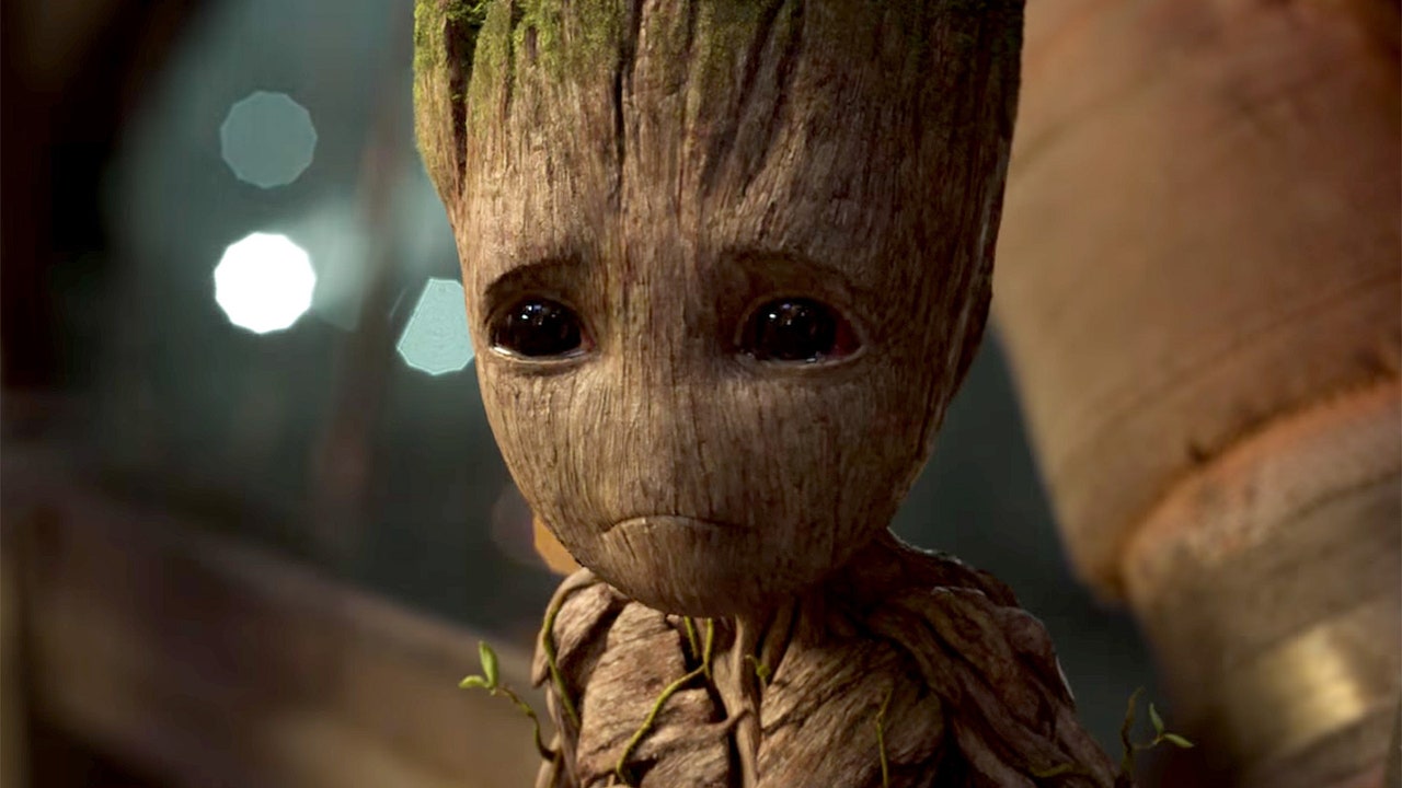 Cute Baby Groot In Guardians Of The Galaxy Wallpapers