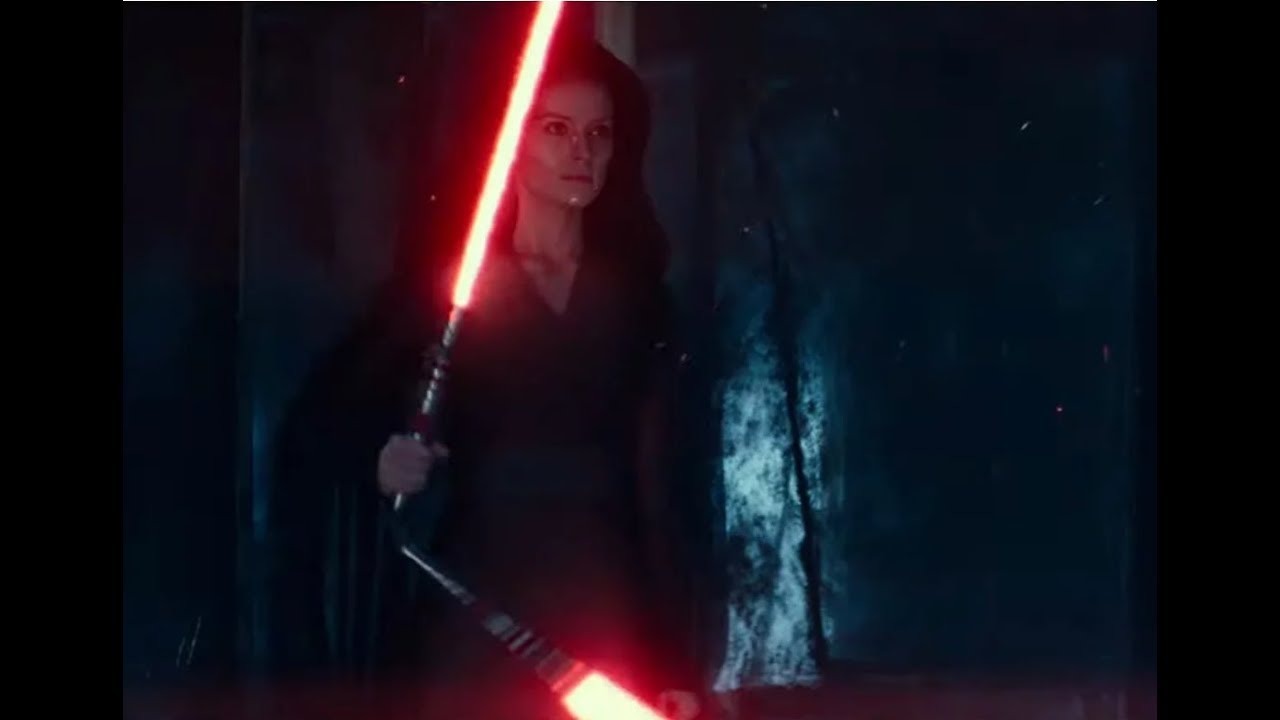 Dark Side Rey And Double Bladed Lightsaber Wallpapers