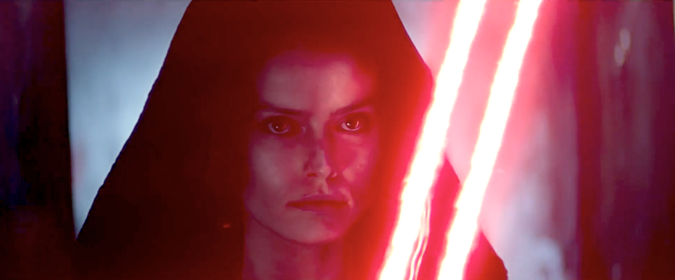 Dark Side Rey And Double Bladed Lightsaber Wallpapers