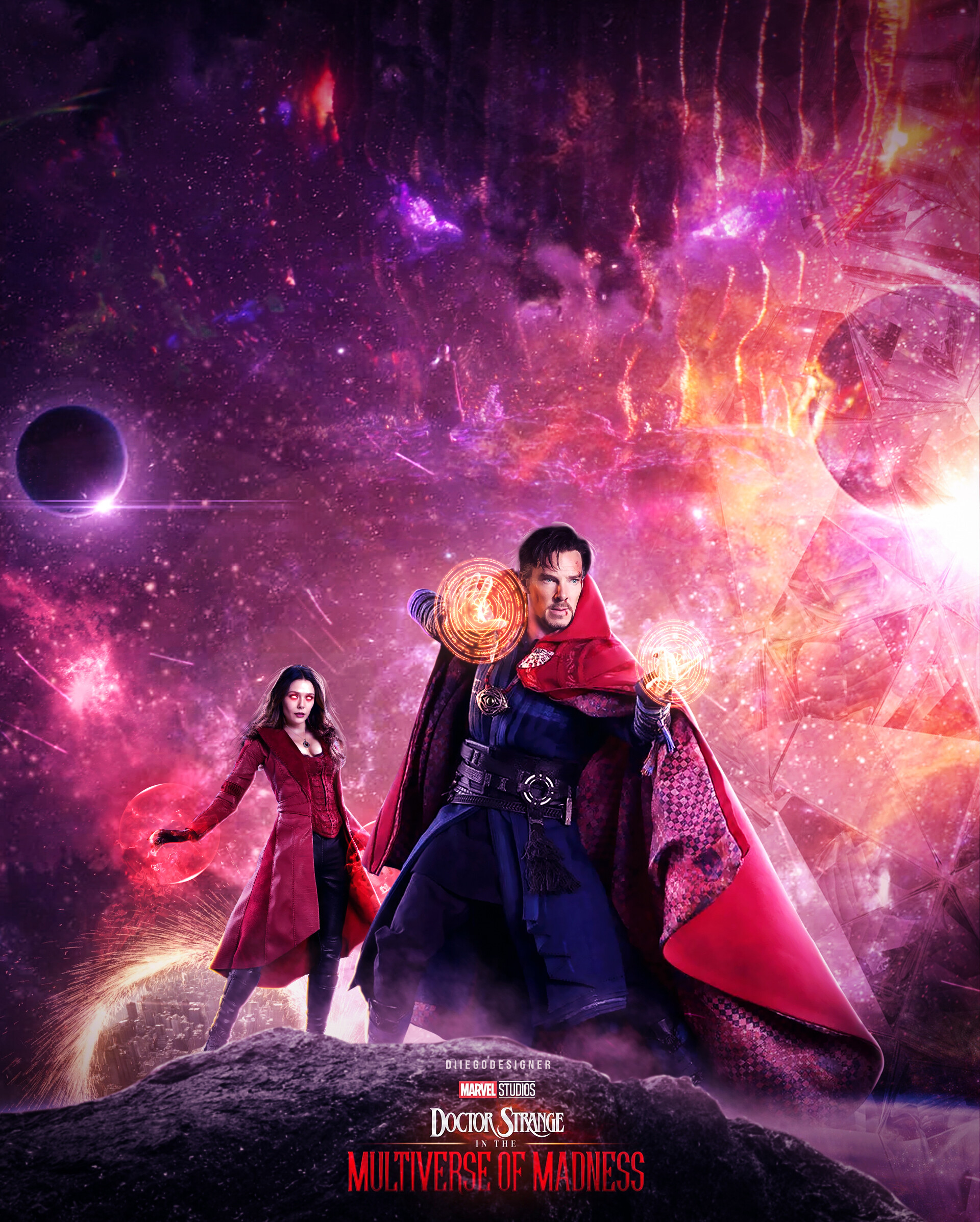Doctor Strange And Scarlet Witch Madness Of Multiverse Art Wallpapers