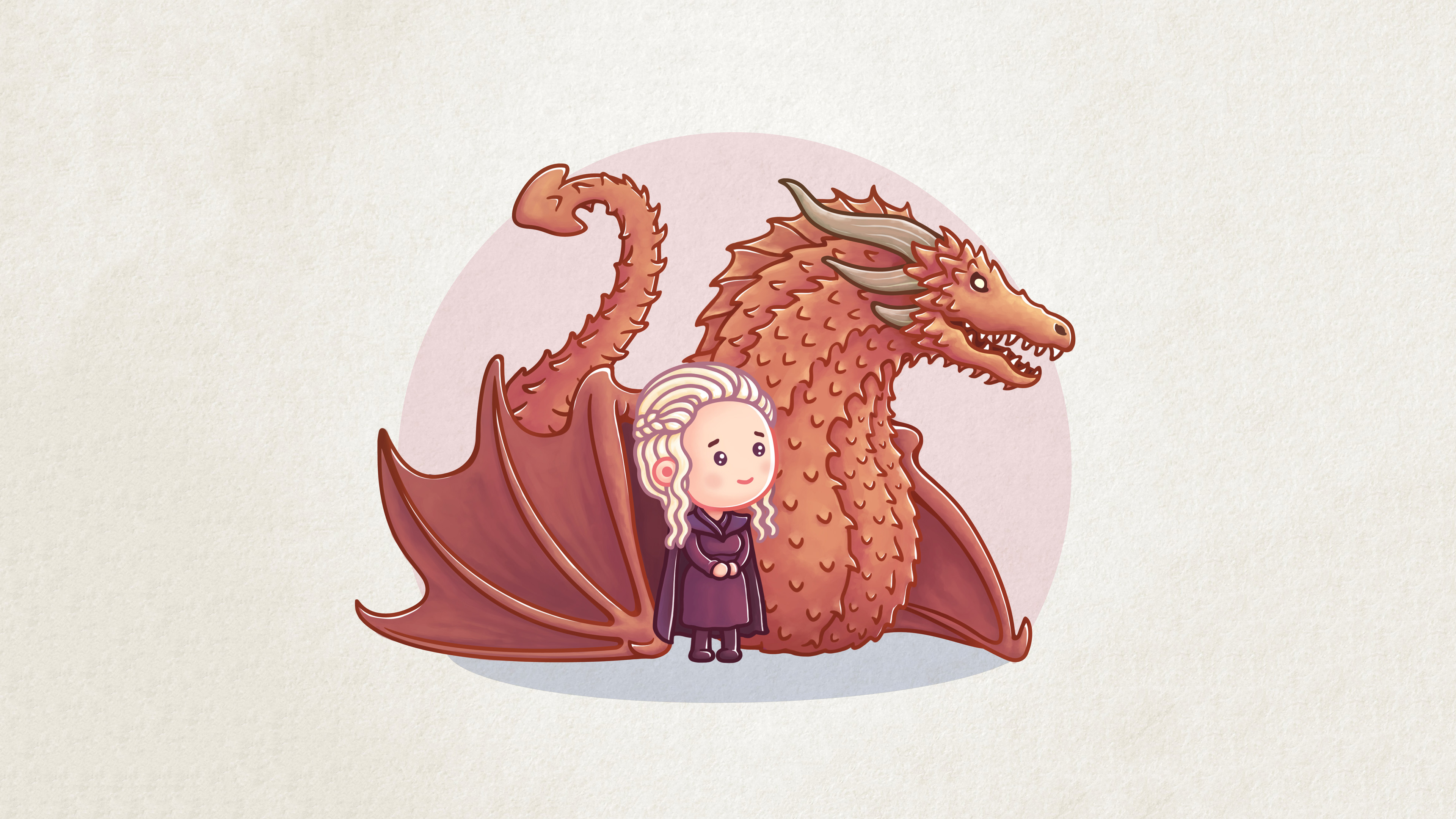 Dragon Queen Khaleesi Cartoon Artwork Wallpapers