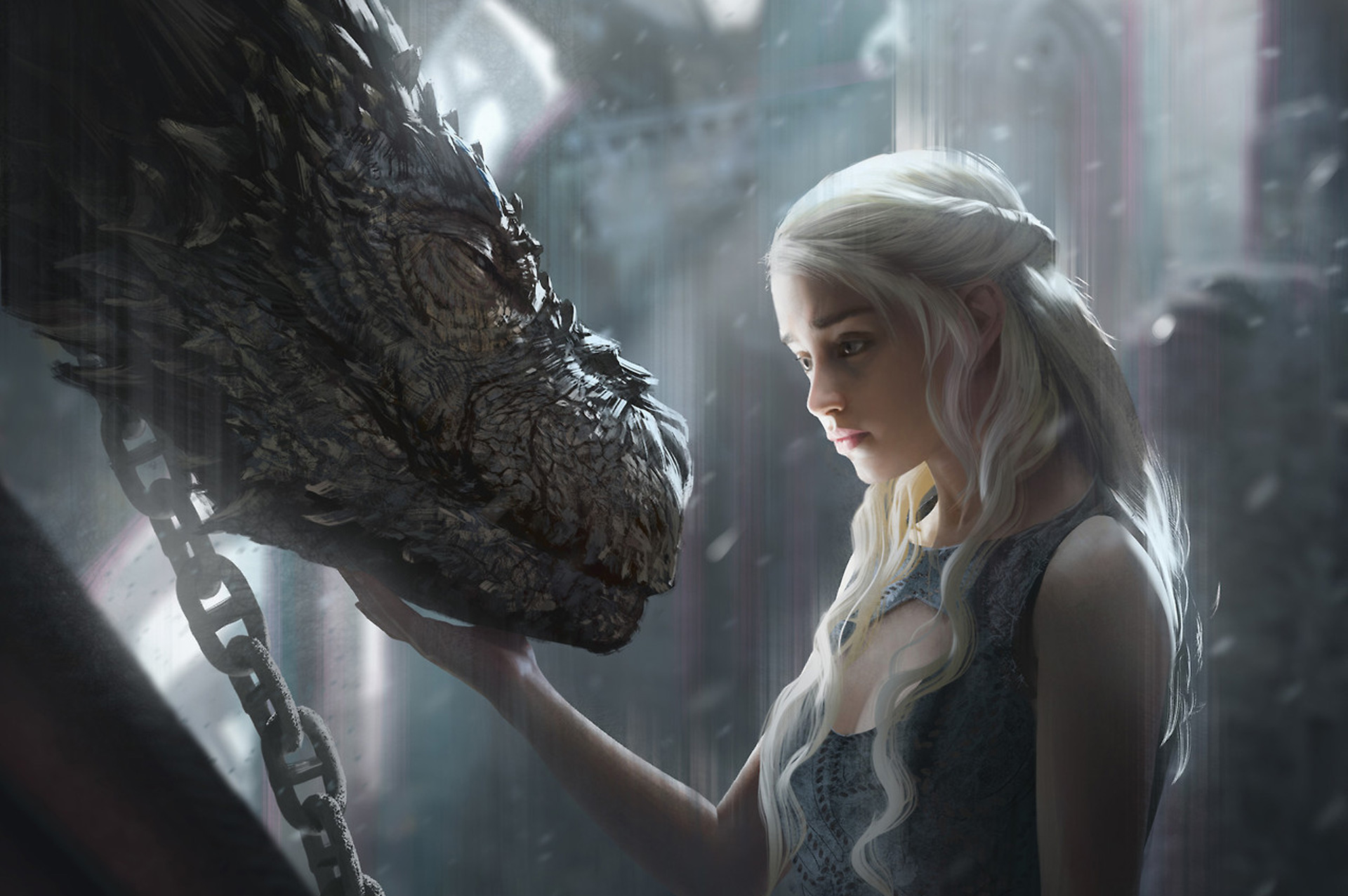 Dragon Queen Khaleesi Cartoon Artwork Wallpapers