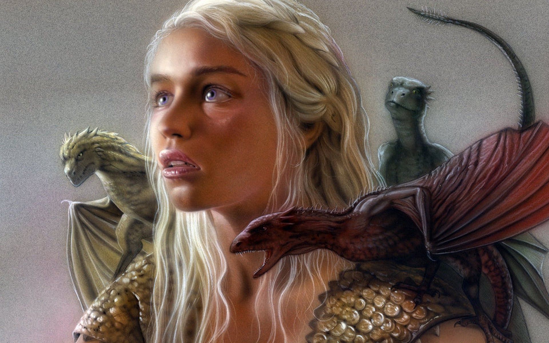 Dragon Queen Khaleesi Cartoon Artwork Wallpapers