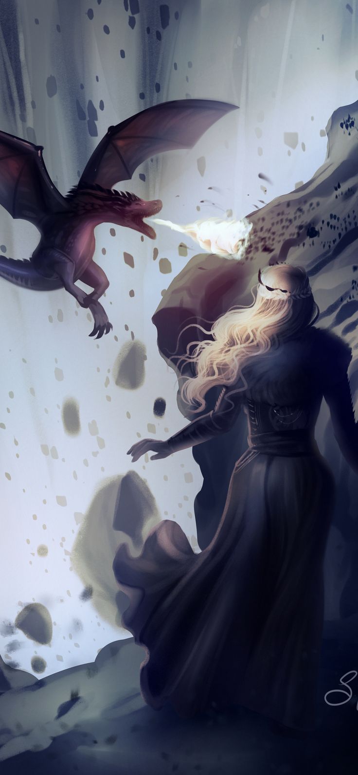 Dragon Queen Khaleesi Cartoon Artwork Wallpapers