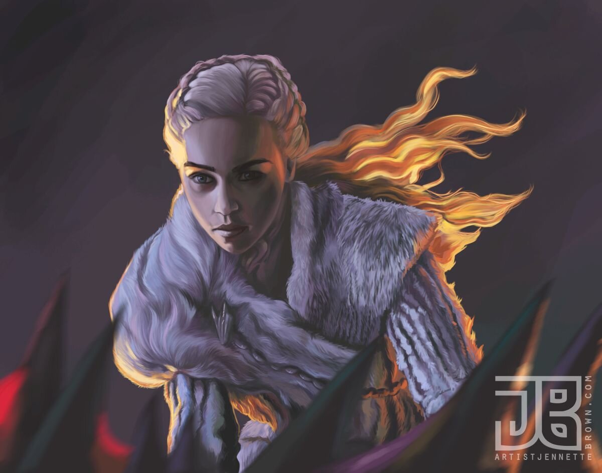 Dragon Queen Khaleesi Cartoon Artwork Wallpapers