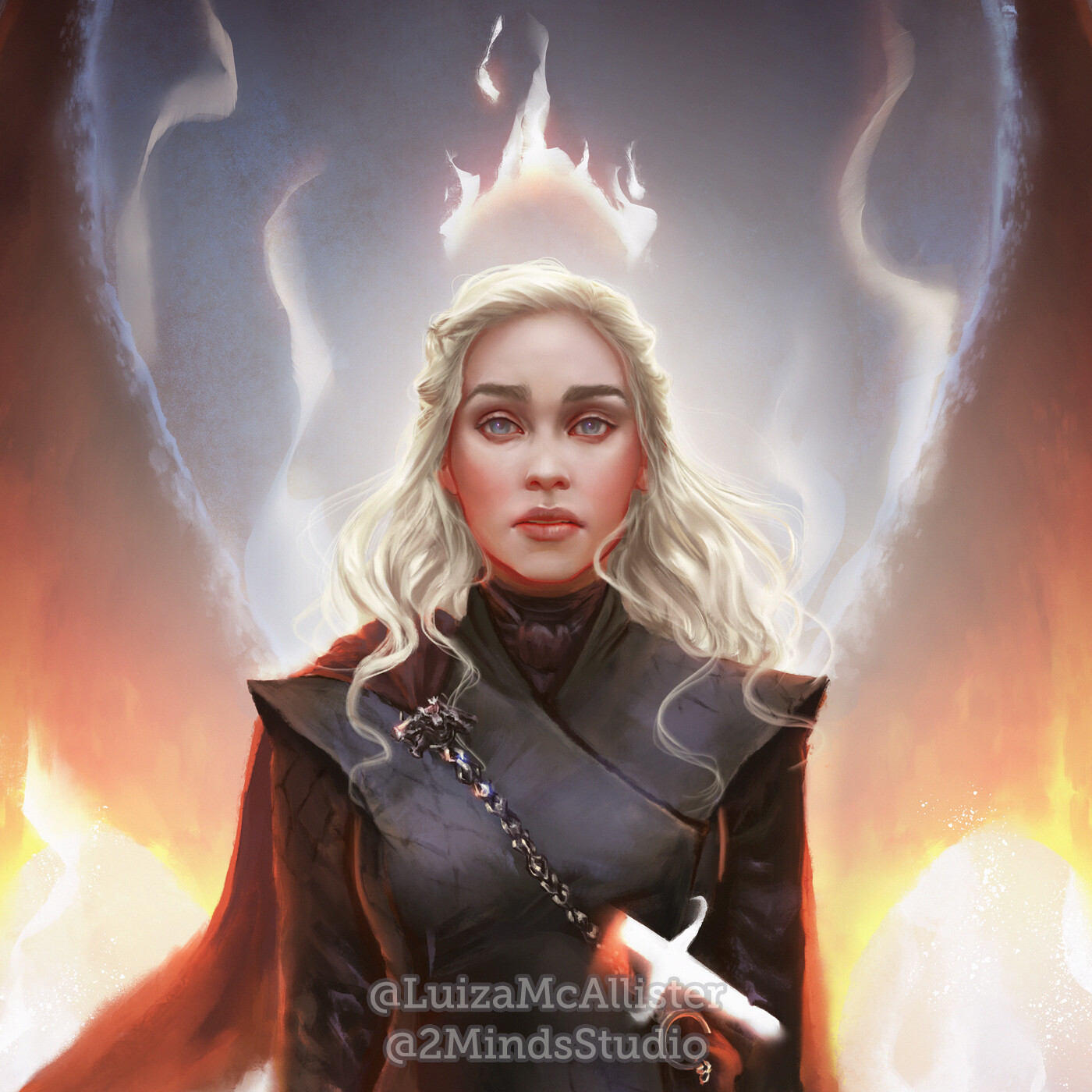 Dragon Queen Khaleesi Cartoon Artwork Wallpapers