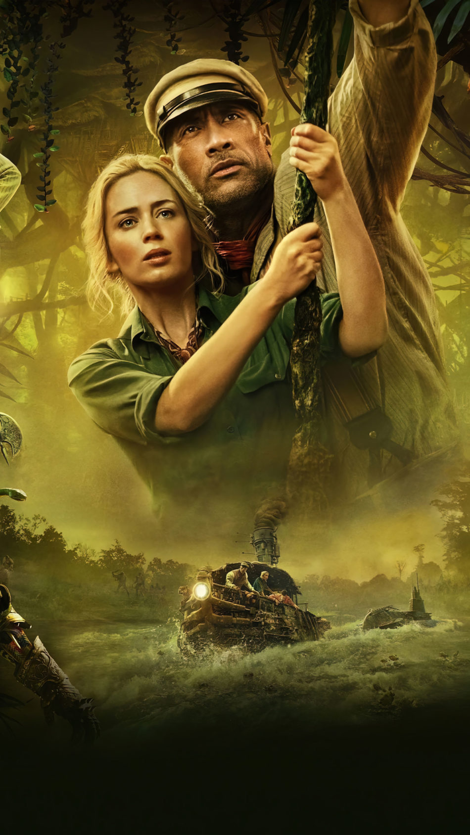 Dwayne Johnson &Amp; Emily Blunt In Jungle Cruise Wallpapers