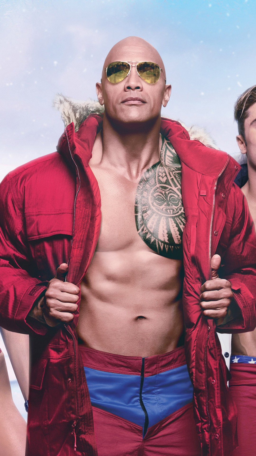 Dwayne Johnson And Zac Efron In Baywatch Wallpapers