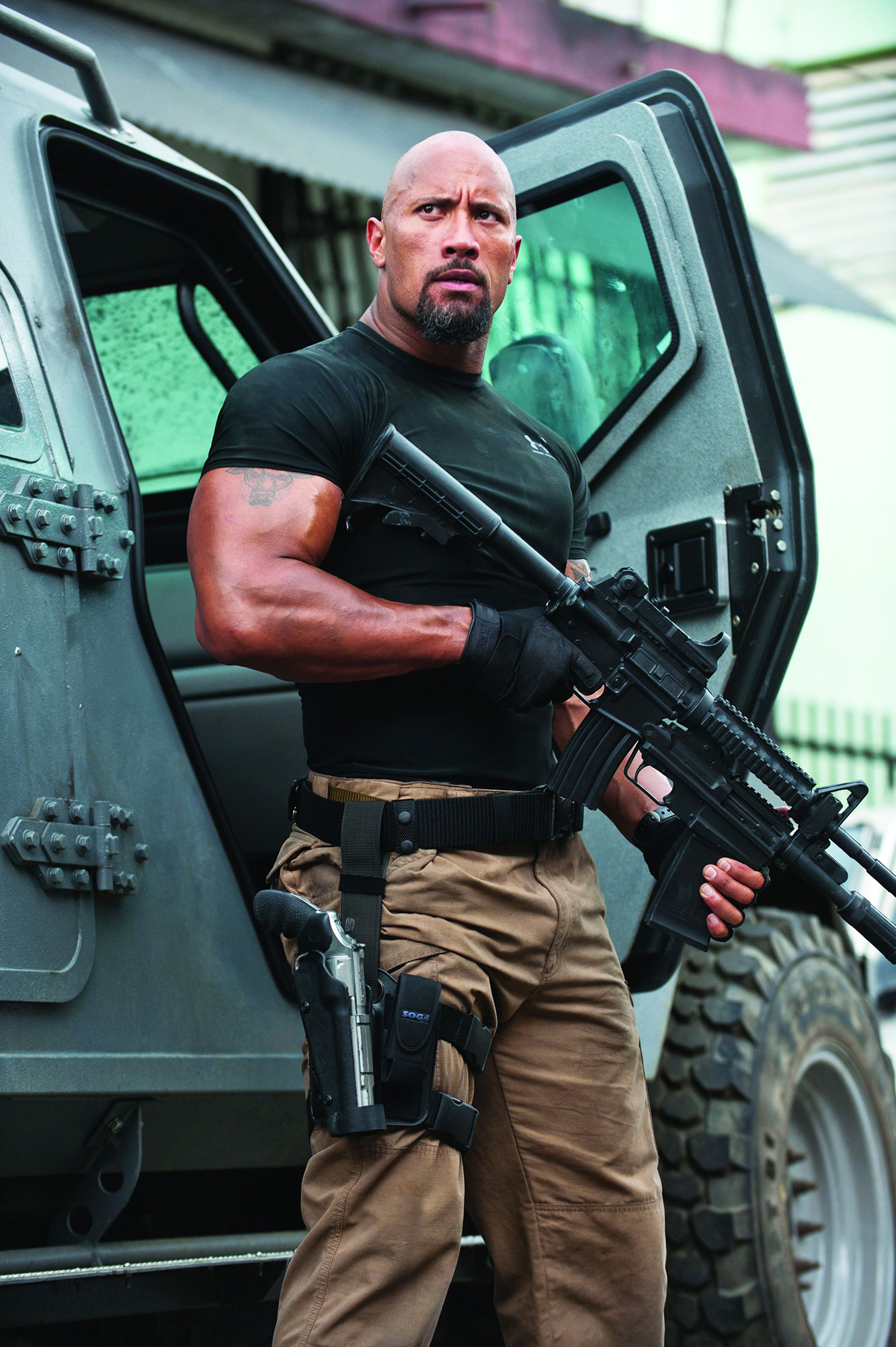 Dwayne Johnson As Luke Hobbs In Fast &Amp; Furious Wallpapers