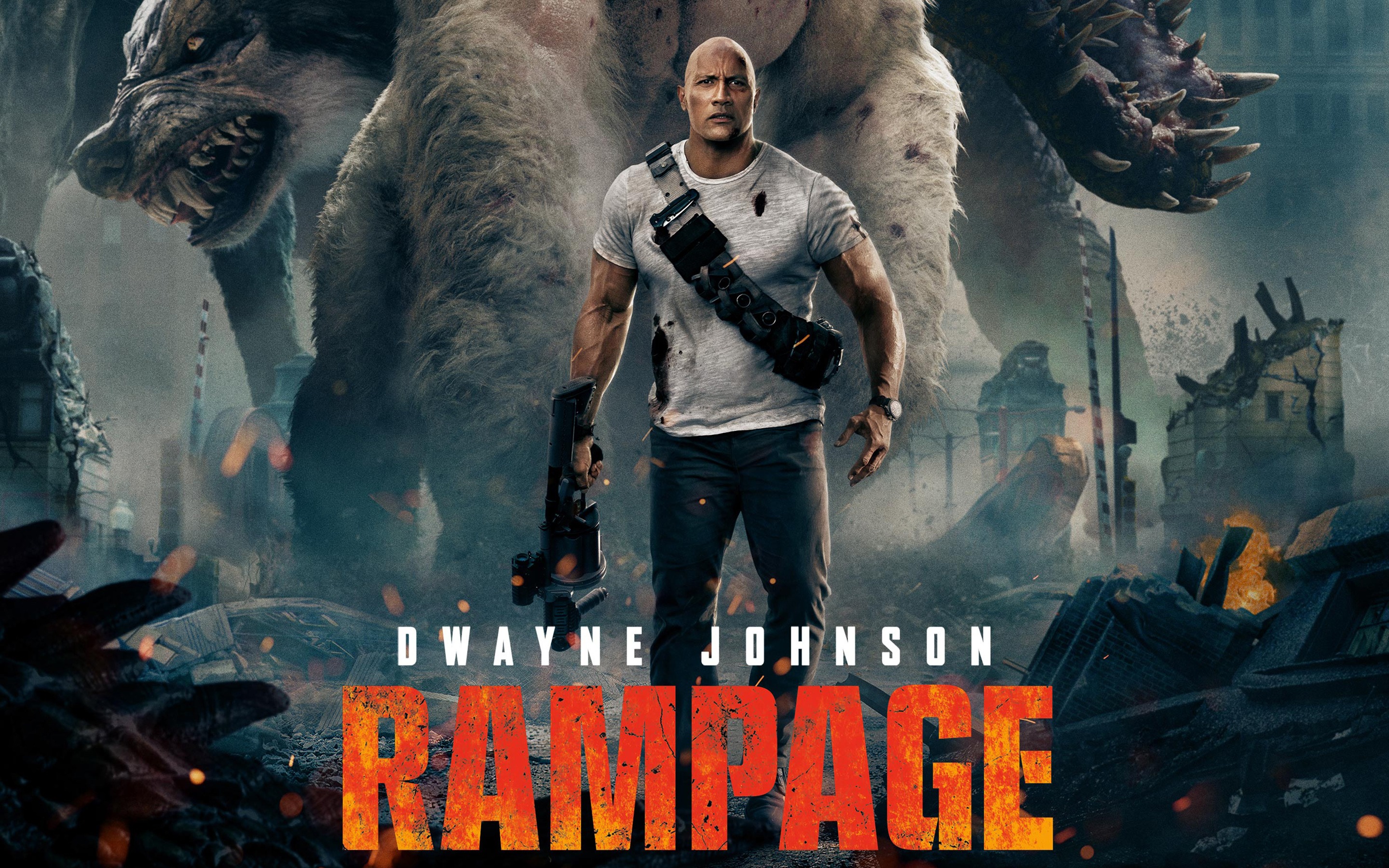 Dwayne Johnson In Rampage 2018 Wallpapers