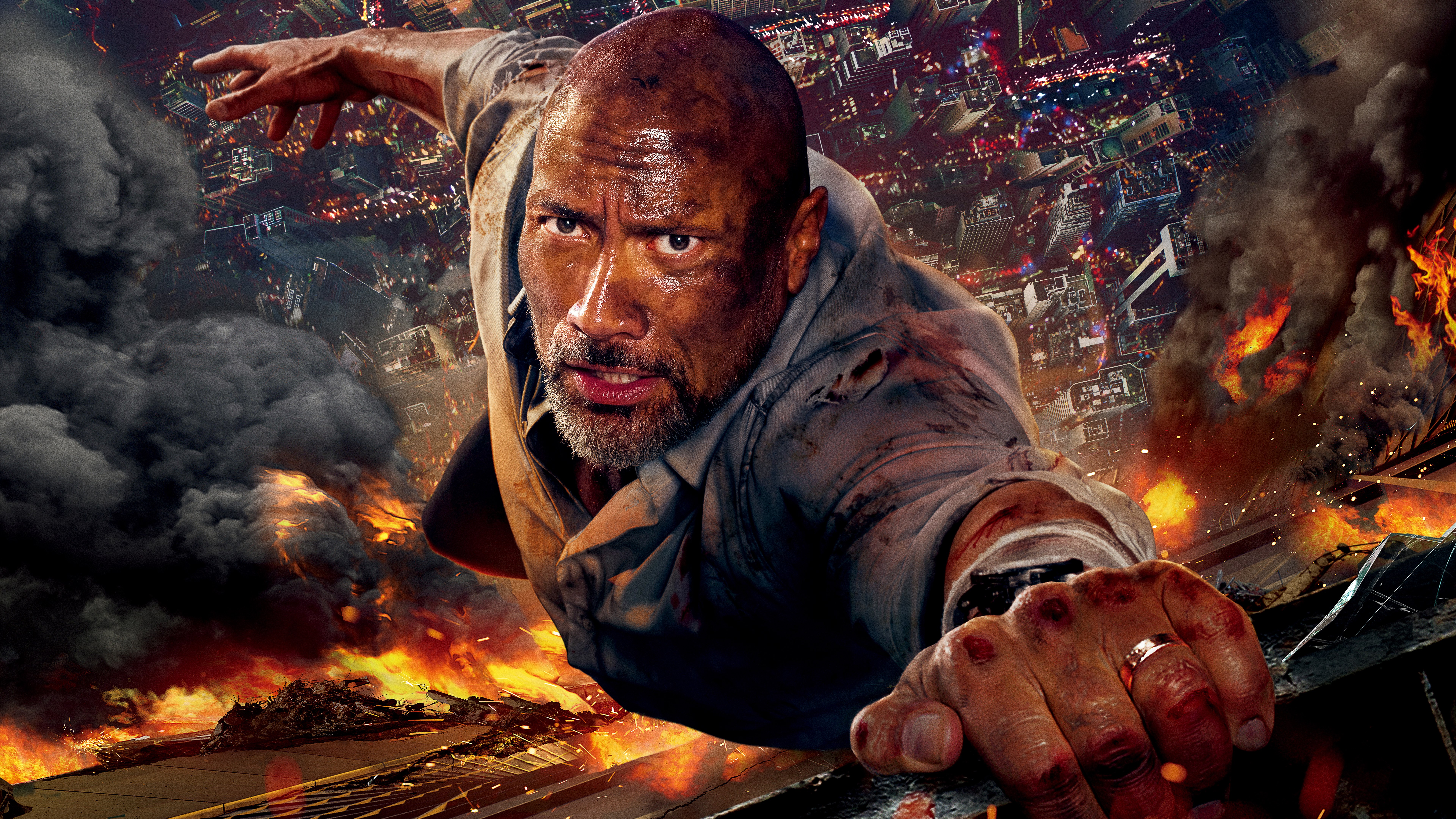 Dwayne Johnson In Skyscraper 2018 Wallpapers