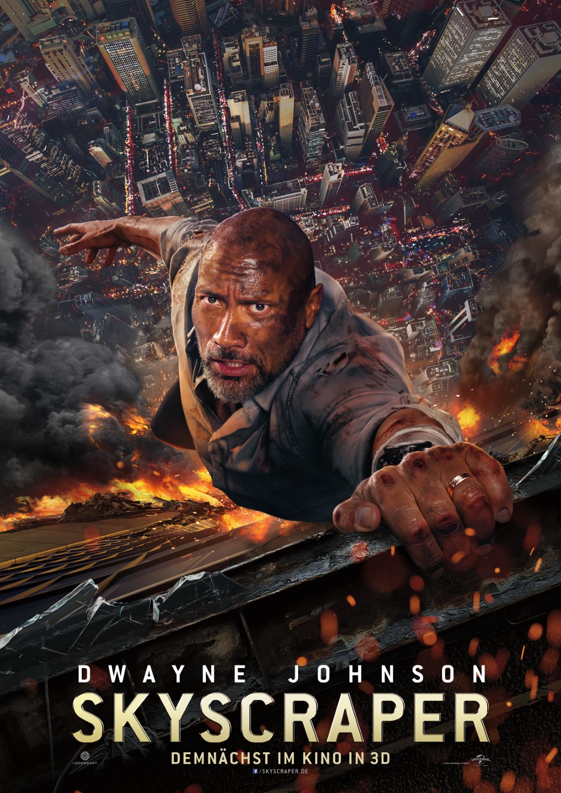 Dwayne Johnson In Skyscraper 2018 Wallpapers