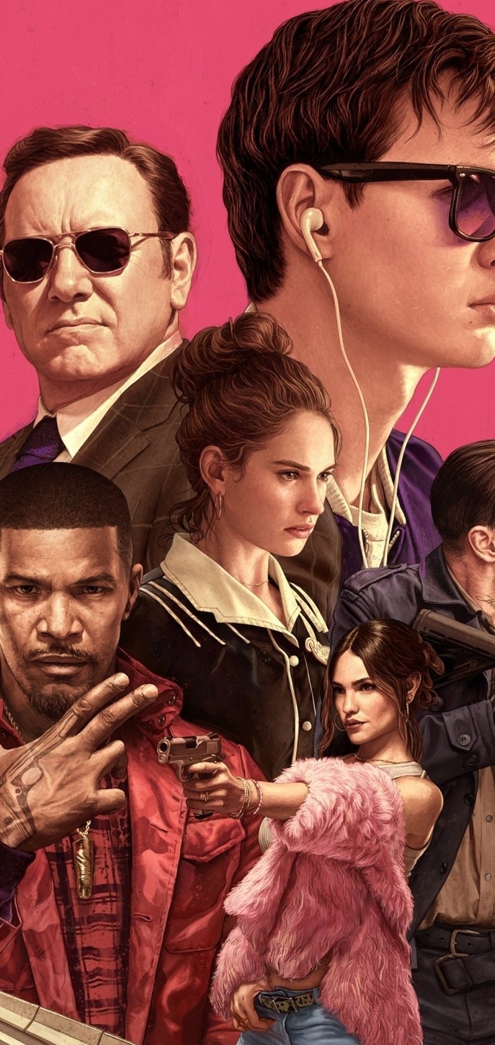 Eiza Gonzalez And Jon Hamm In Baby Driver Wallpapers