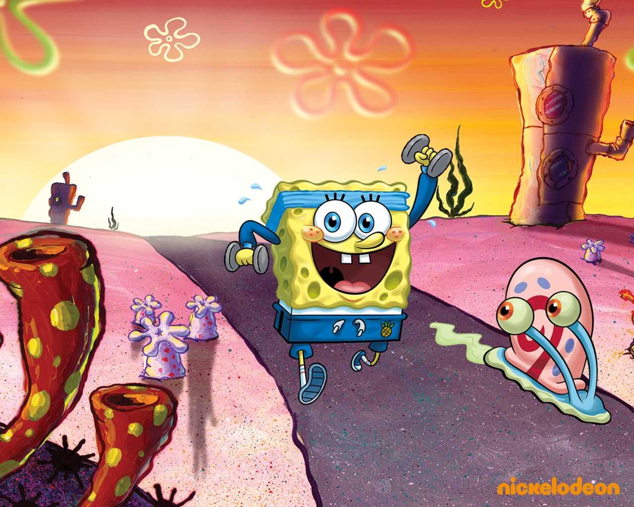 Gary &Amp; Spongebob Wallpapers