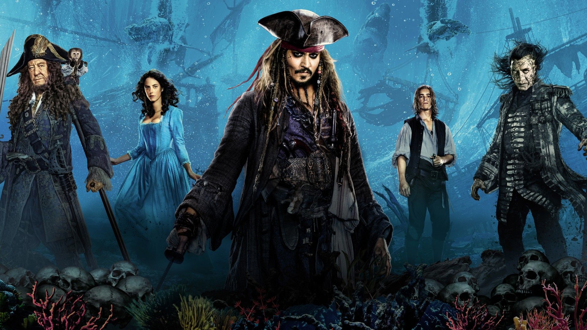 Geoffrey Rush In Pirates Of The Caribbean Dead Men Tell No Tales Movie Wallpapers