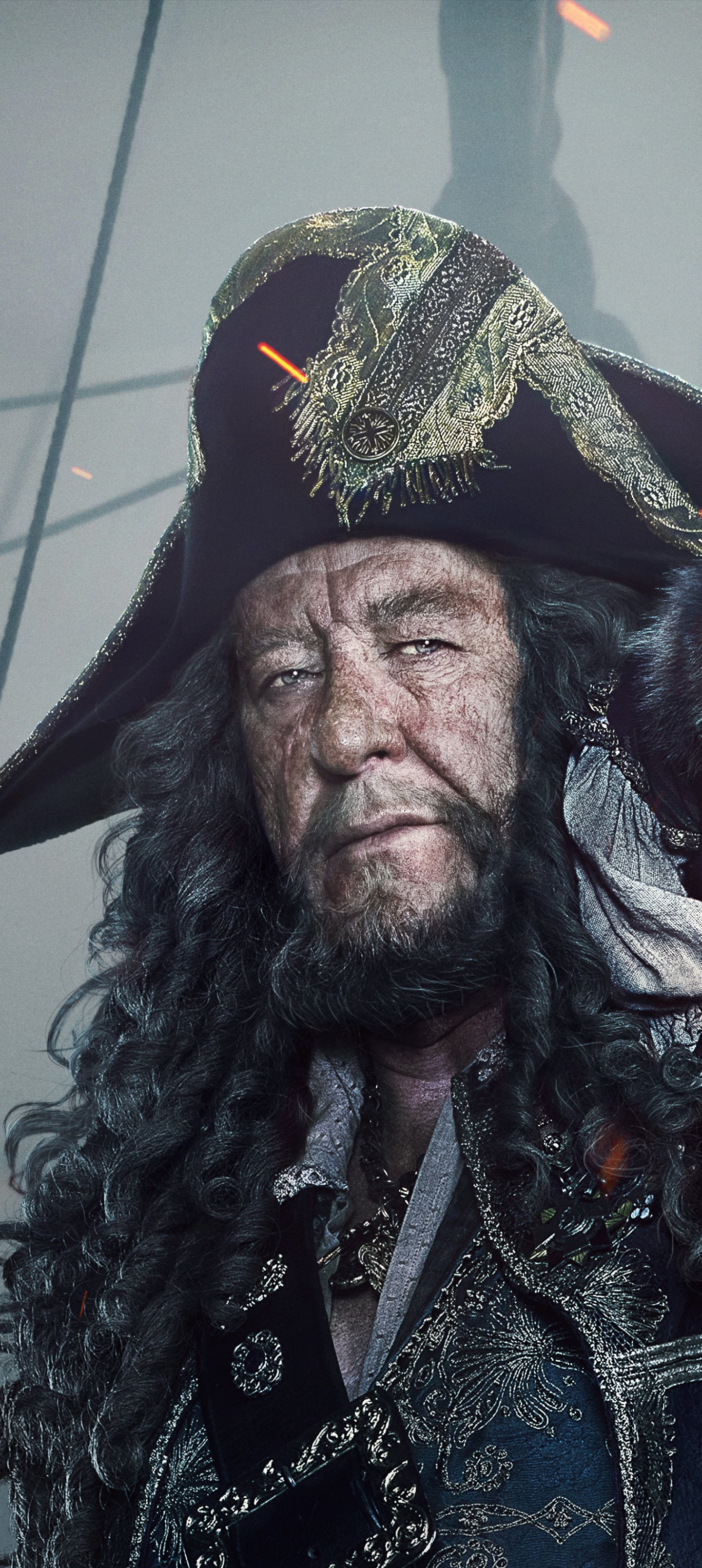 Geoffrey Rush In Pirates Of The Caribbean Dead Men Tell No Tales Movie Wallpapers