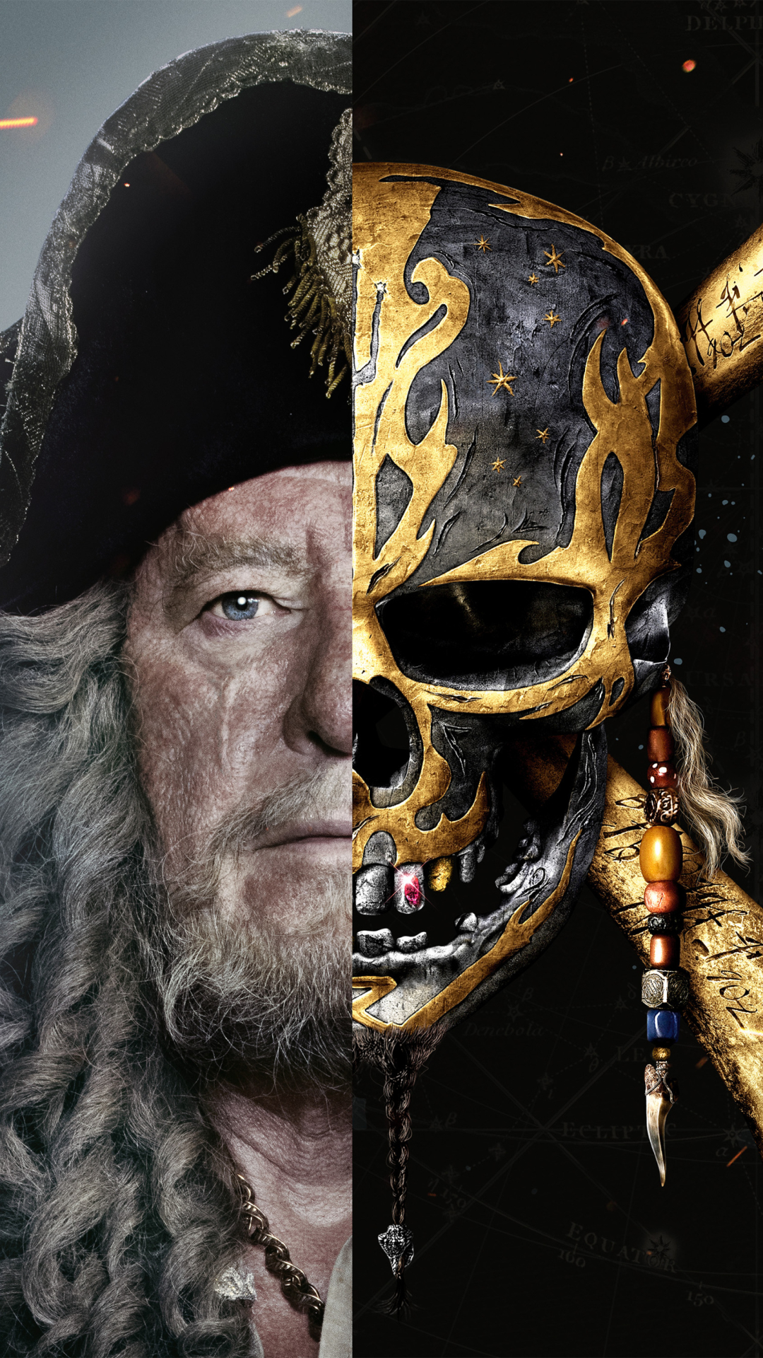 Geoffrey Rush In Pirates Of The Caribbean Dead Men Tell No Tales Movie Wallpapers