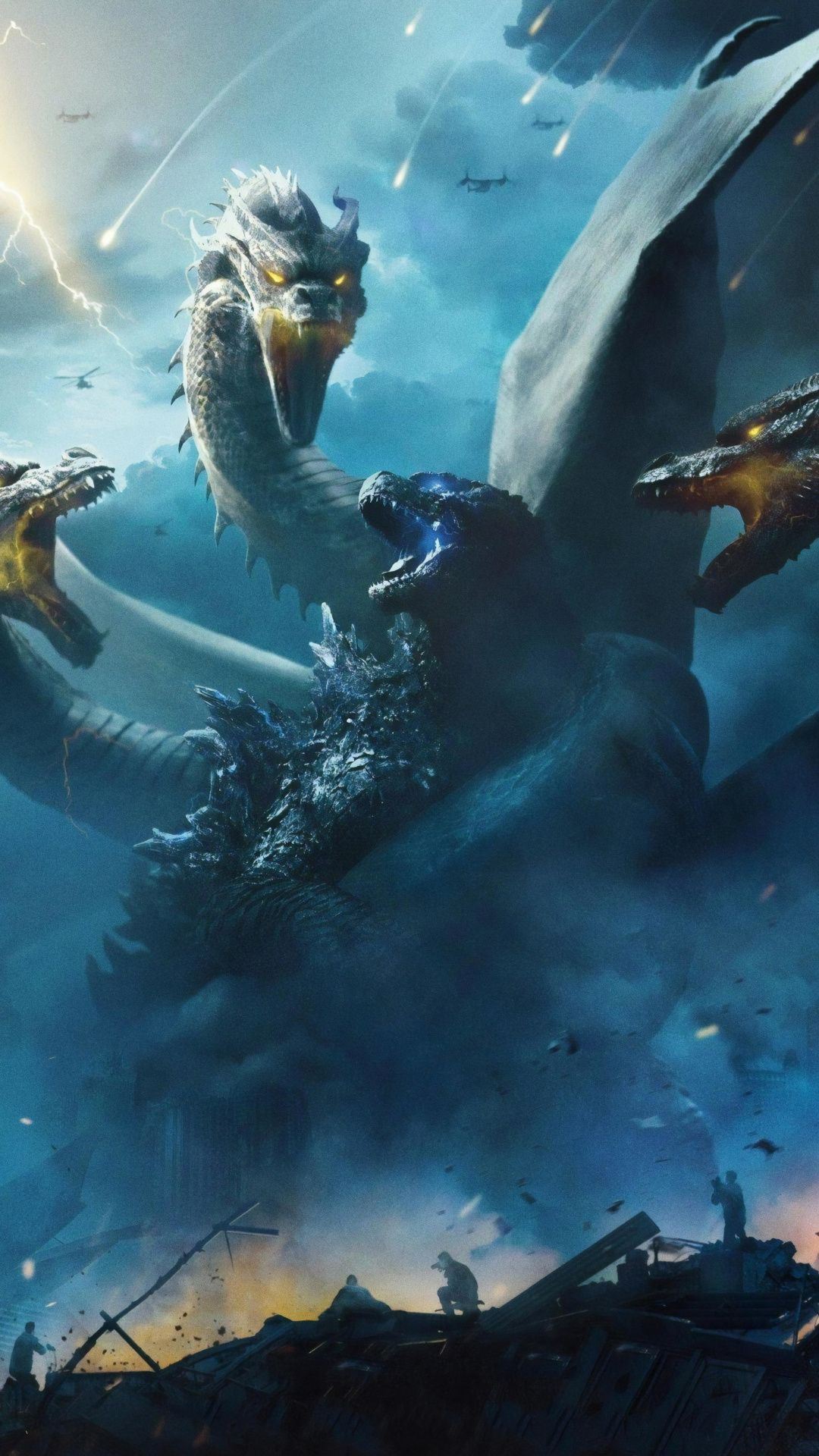 Godzilla Vs King Ghidorah In Godzilla King Of The Monsters Wallpapers