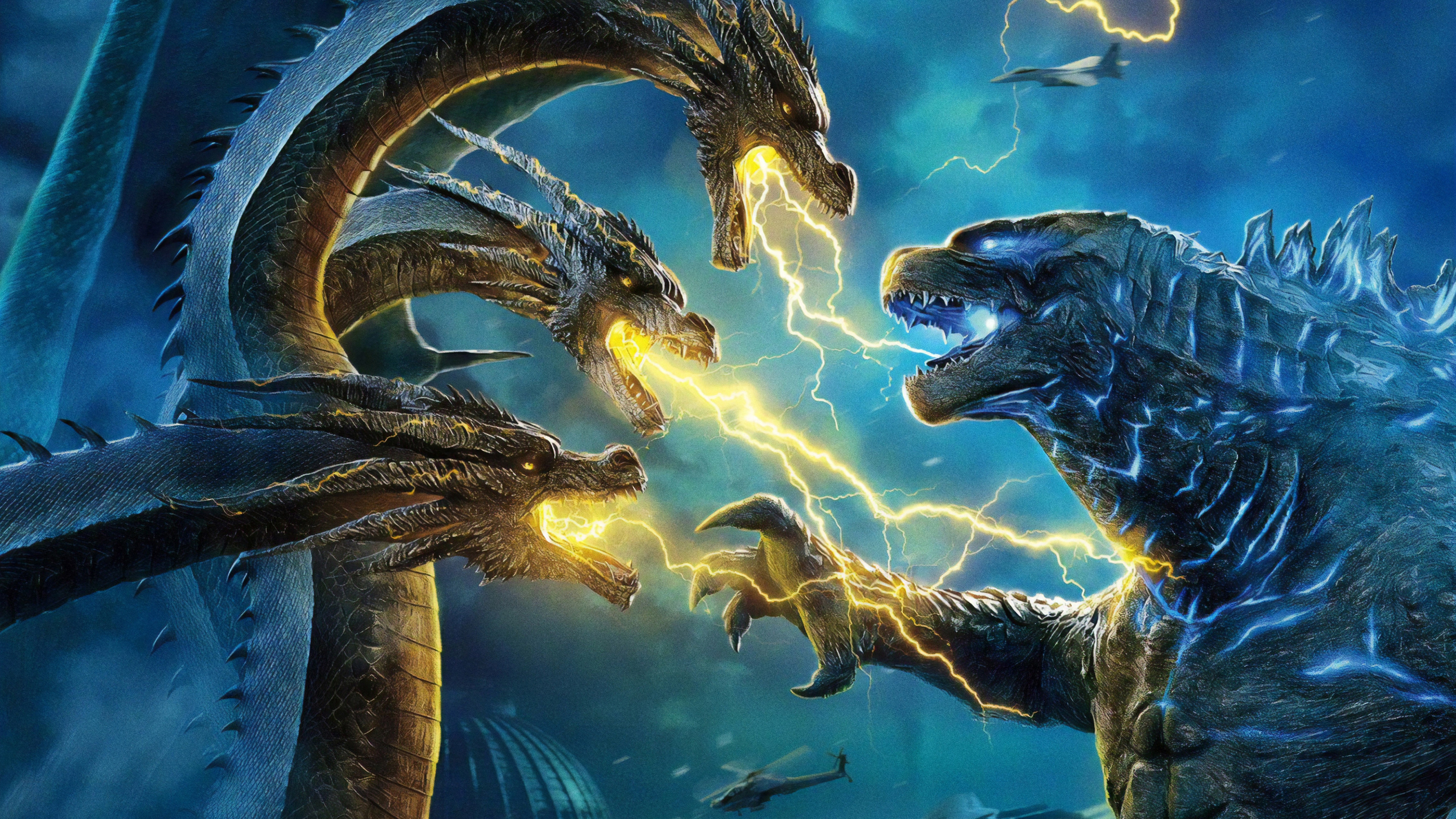 Godzilla Vs King Ghidorah King Of The Monsters Wallpapers