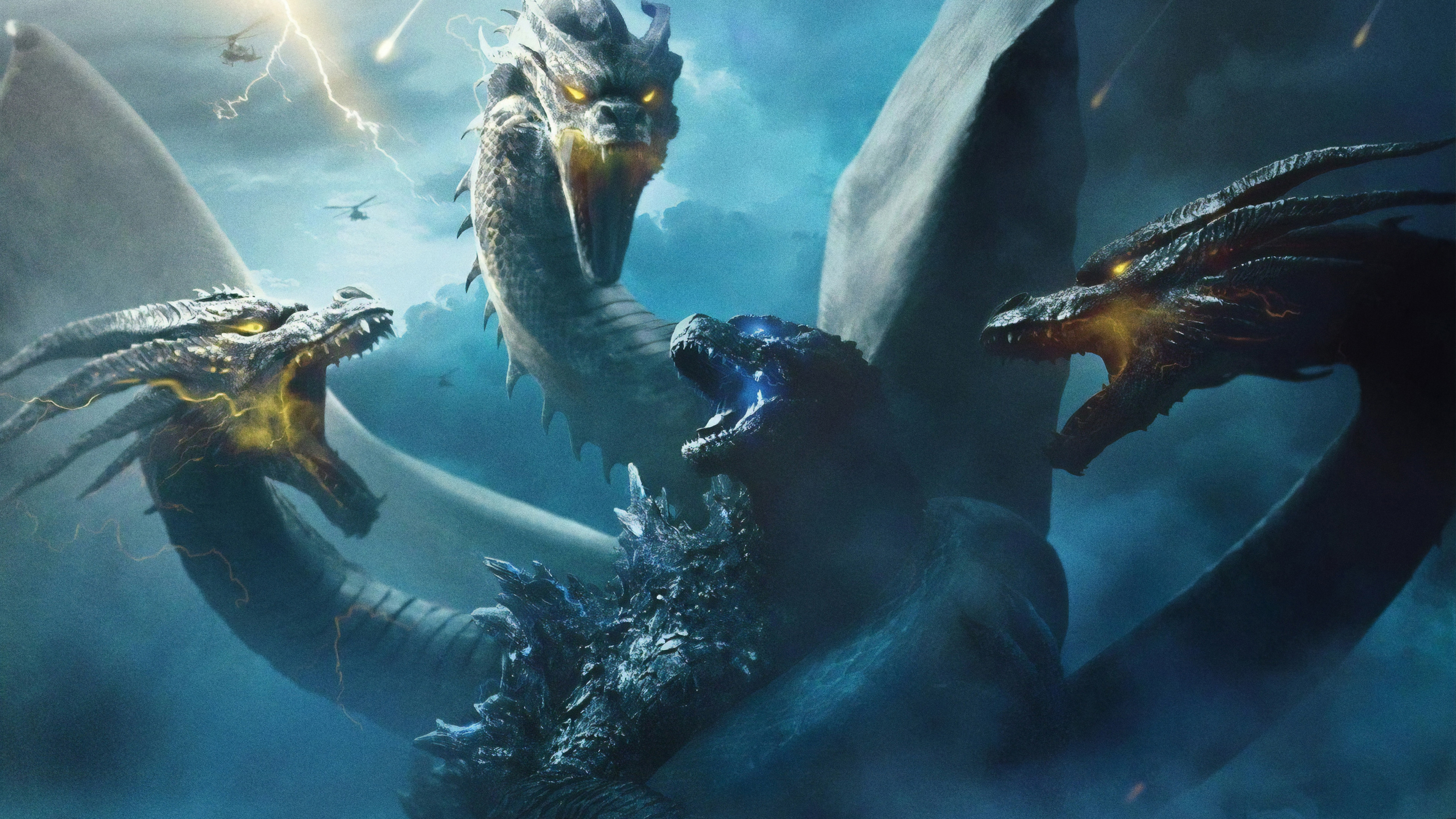 Godzilla Vs King Ghidorah King Of The Monsters Wallpapers