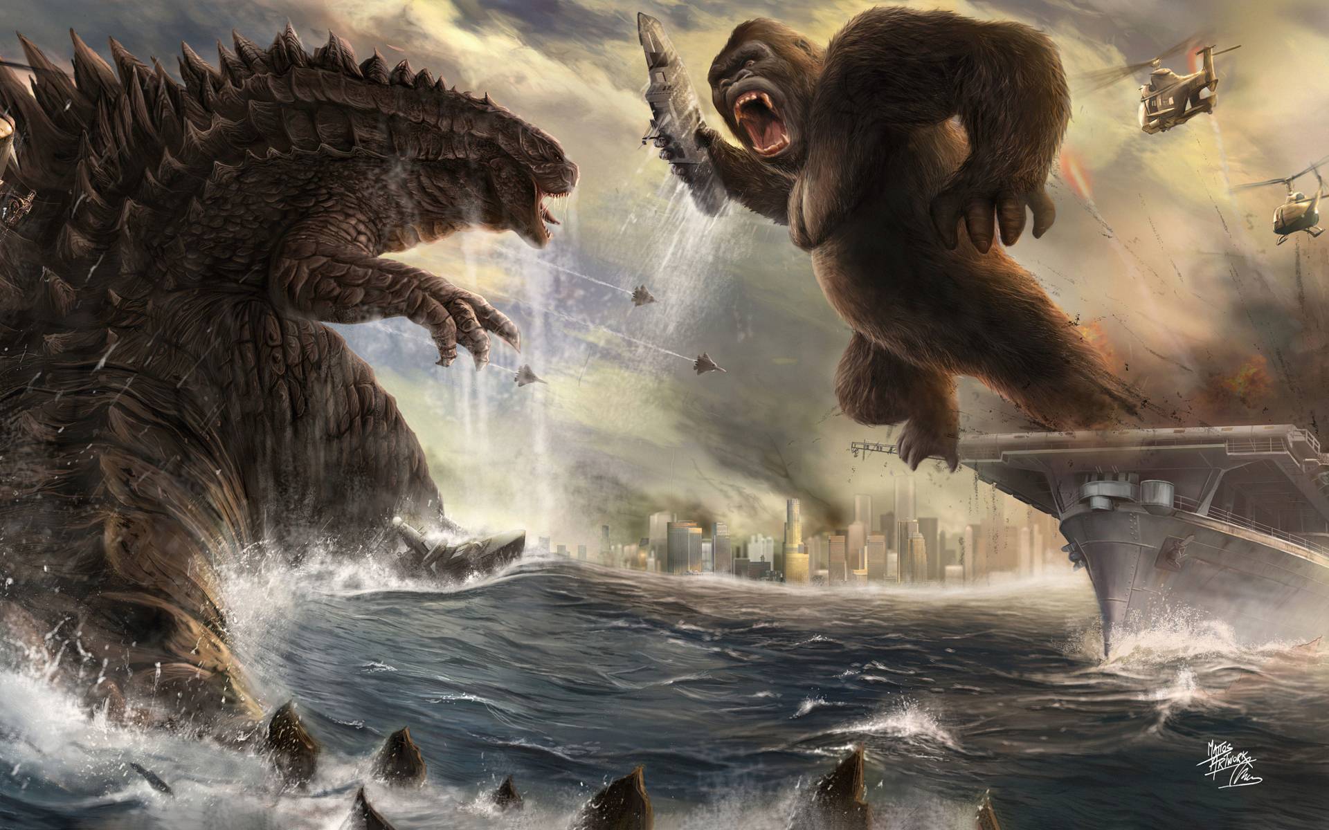 Godzilla Vs Kong 2021 Fanart Wallpapers