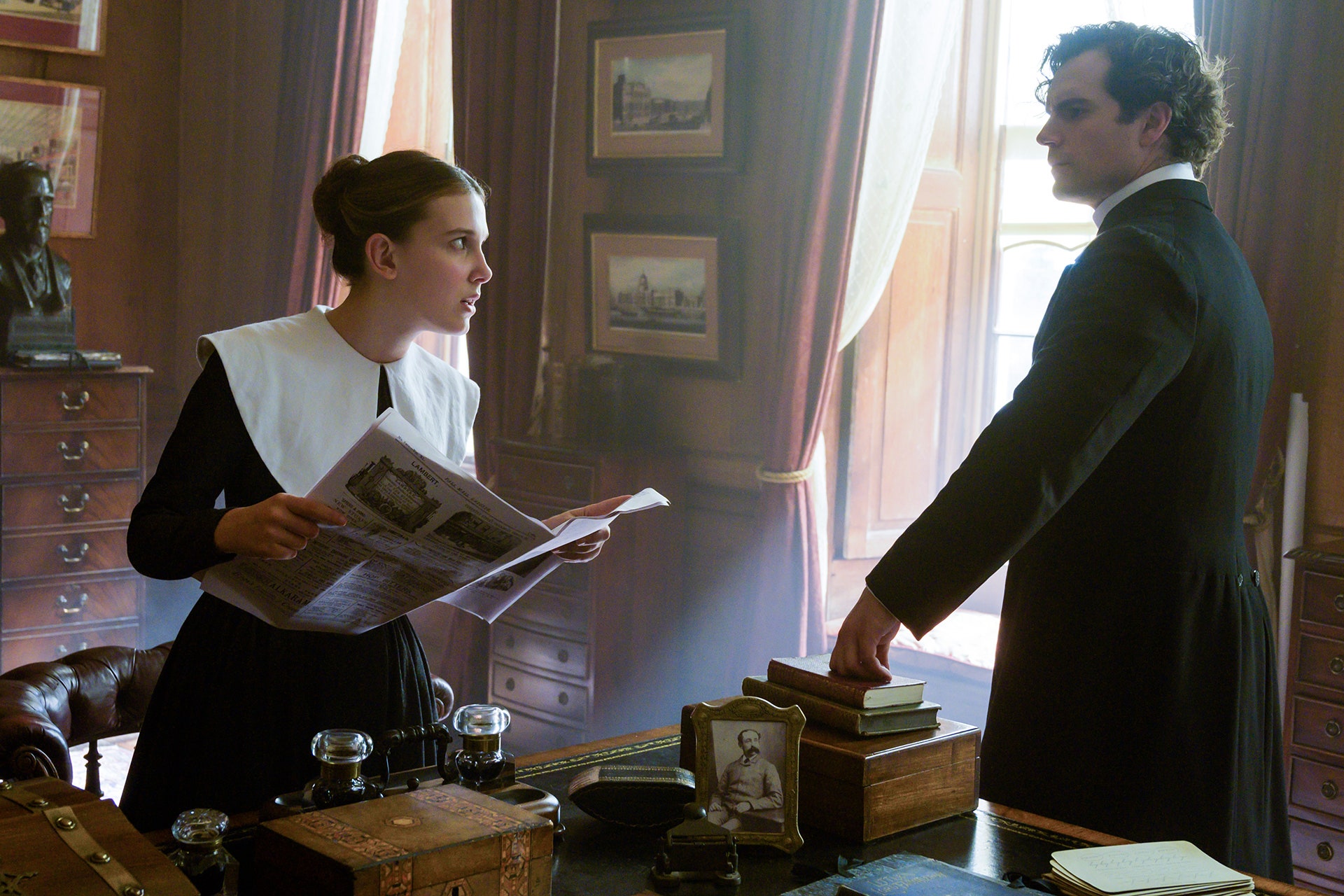 Henry Cavill &Amp; Millie Bobby Brown Enola Holmes 8K Wallpapers