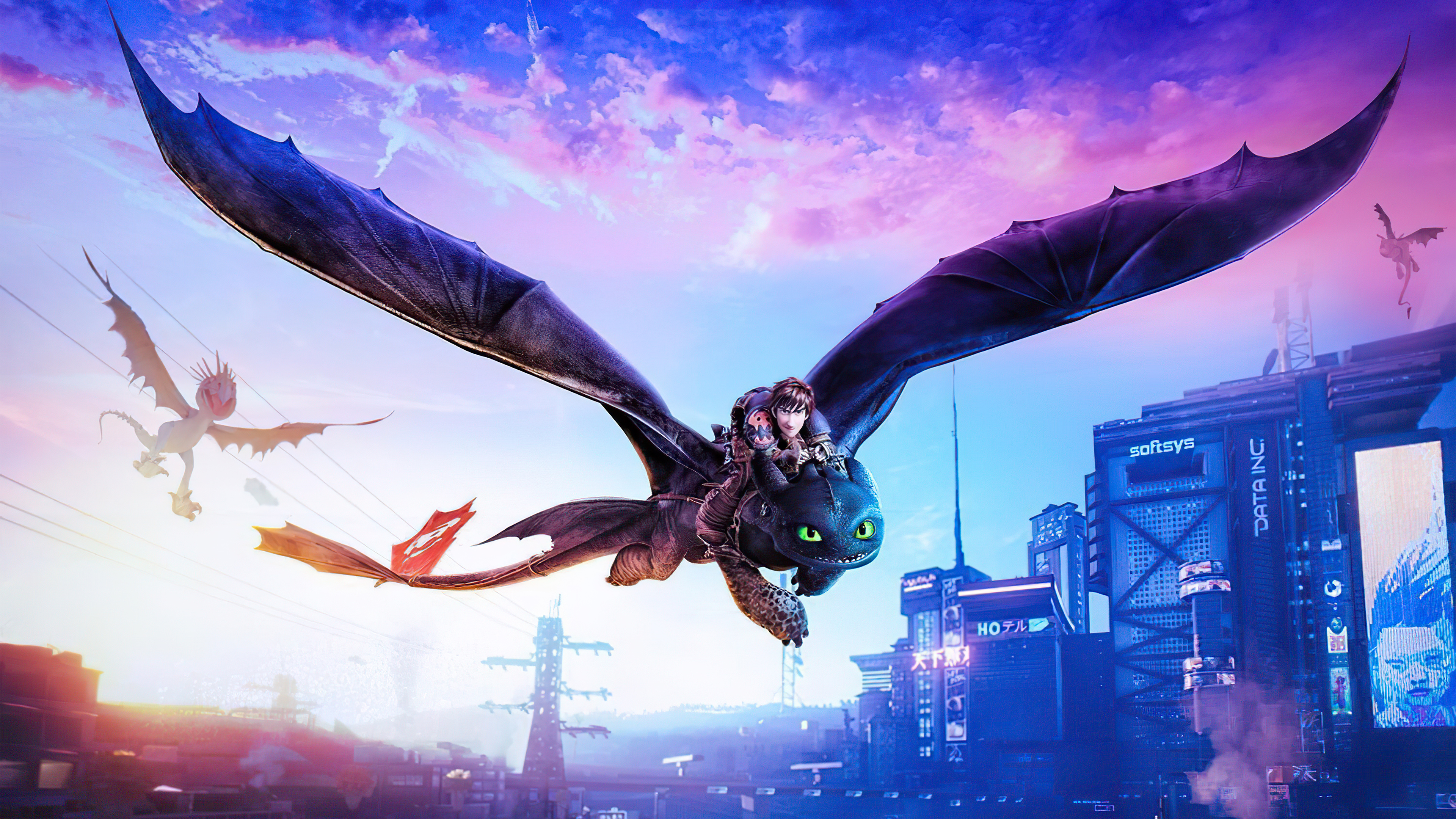 Hiccup And Toothless Flying Wallpapers