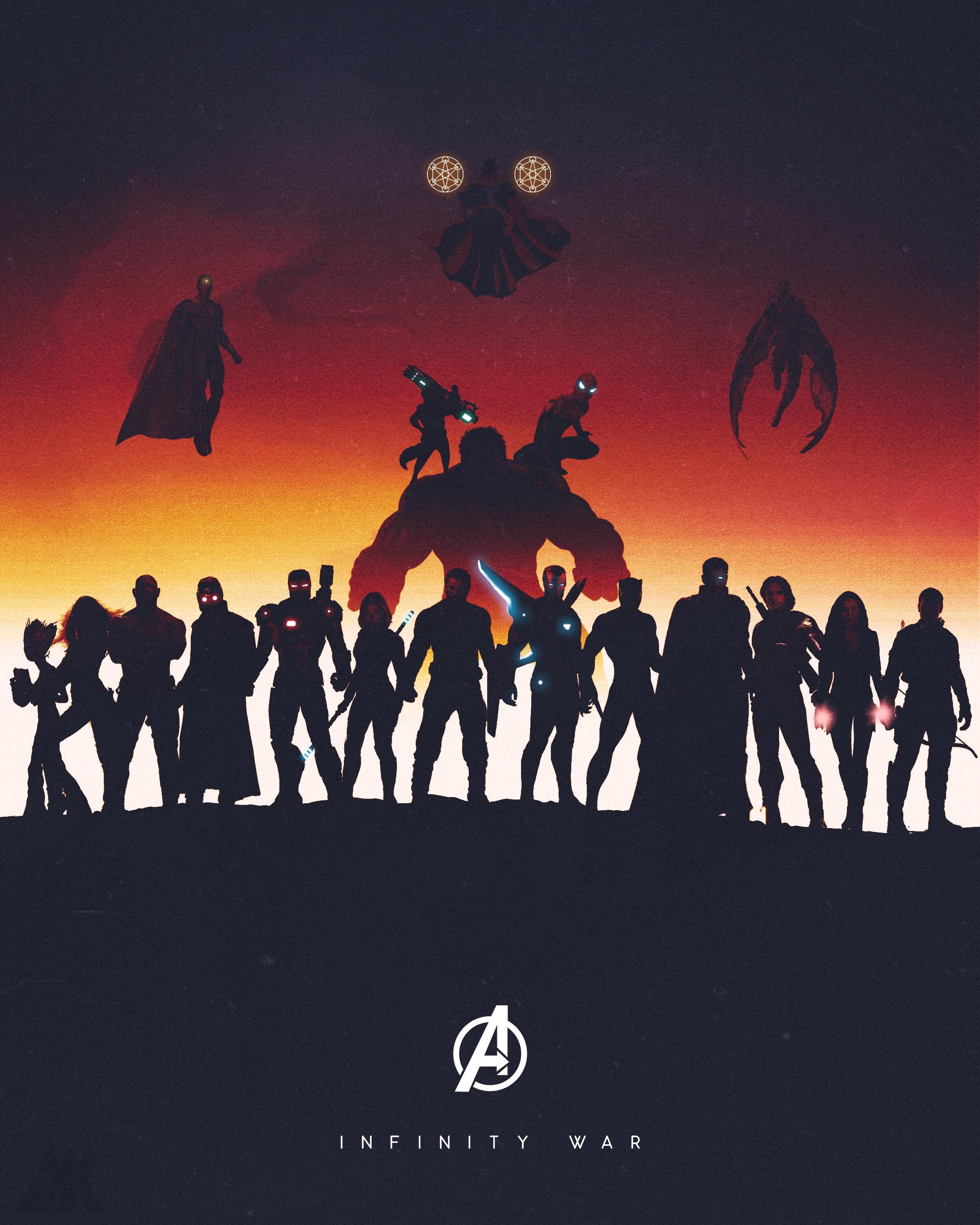 Ironman Gradient Poster Avengers Infinity War 2018 Wallpapers