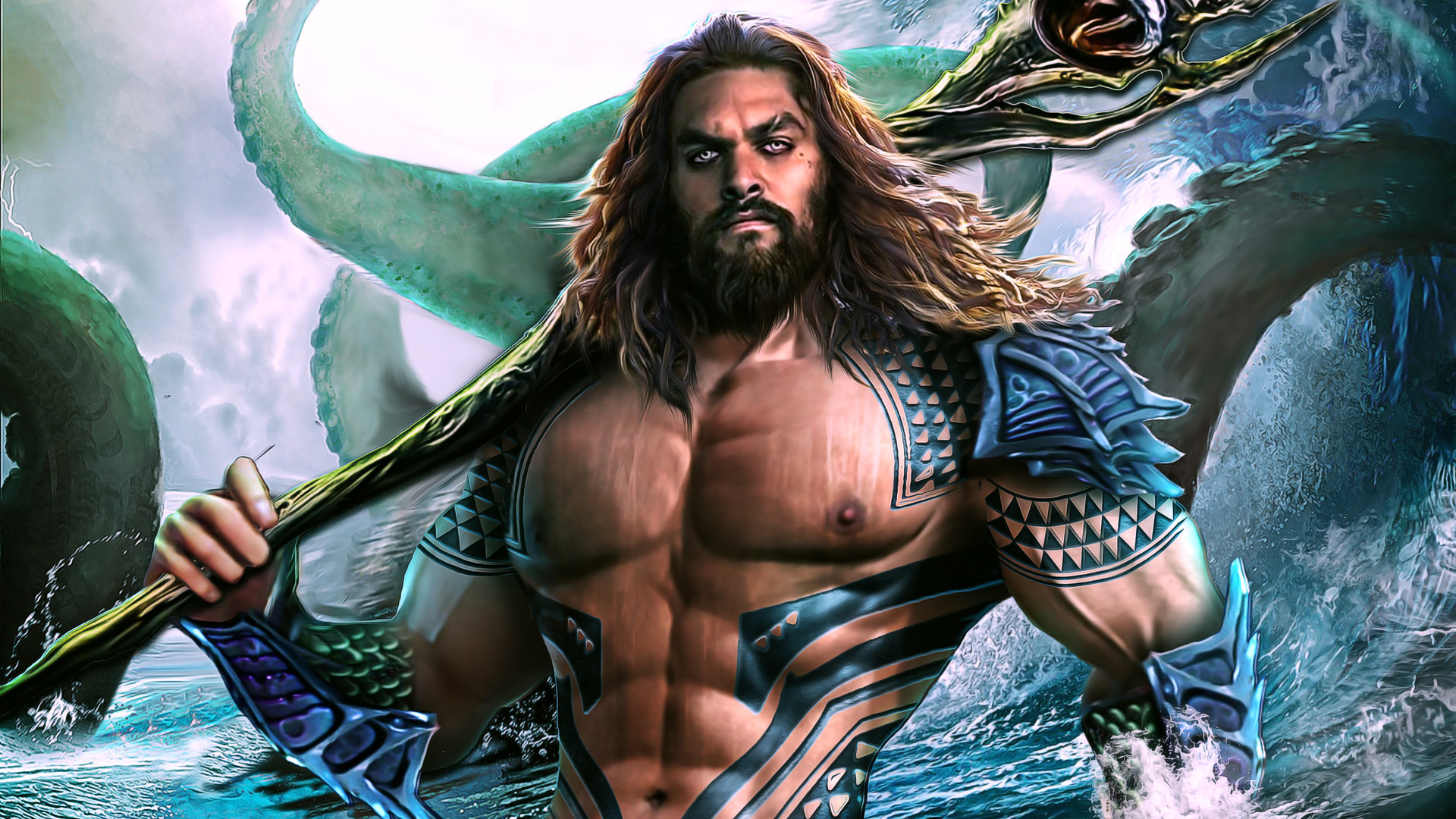 Jason Momoa As Aquaman Art Wallpapers