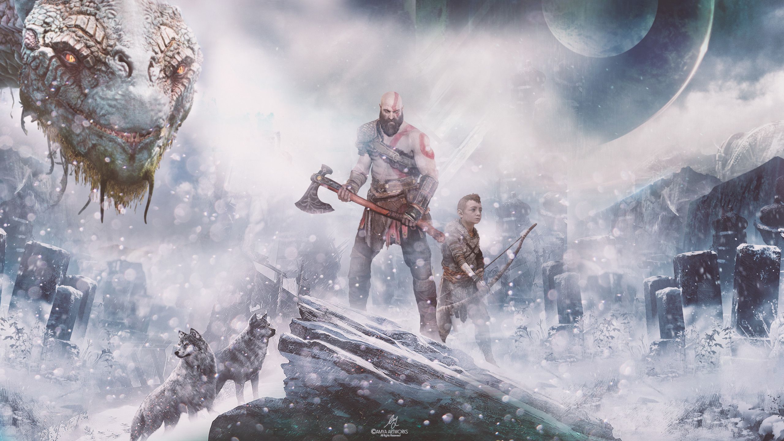 Jason Momoa As Kratos Wallpapers