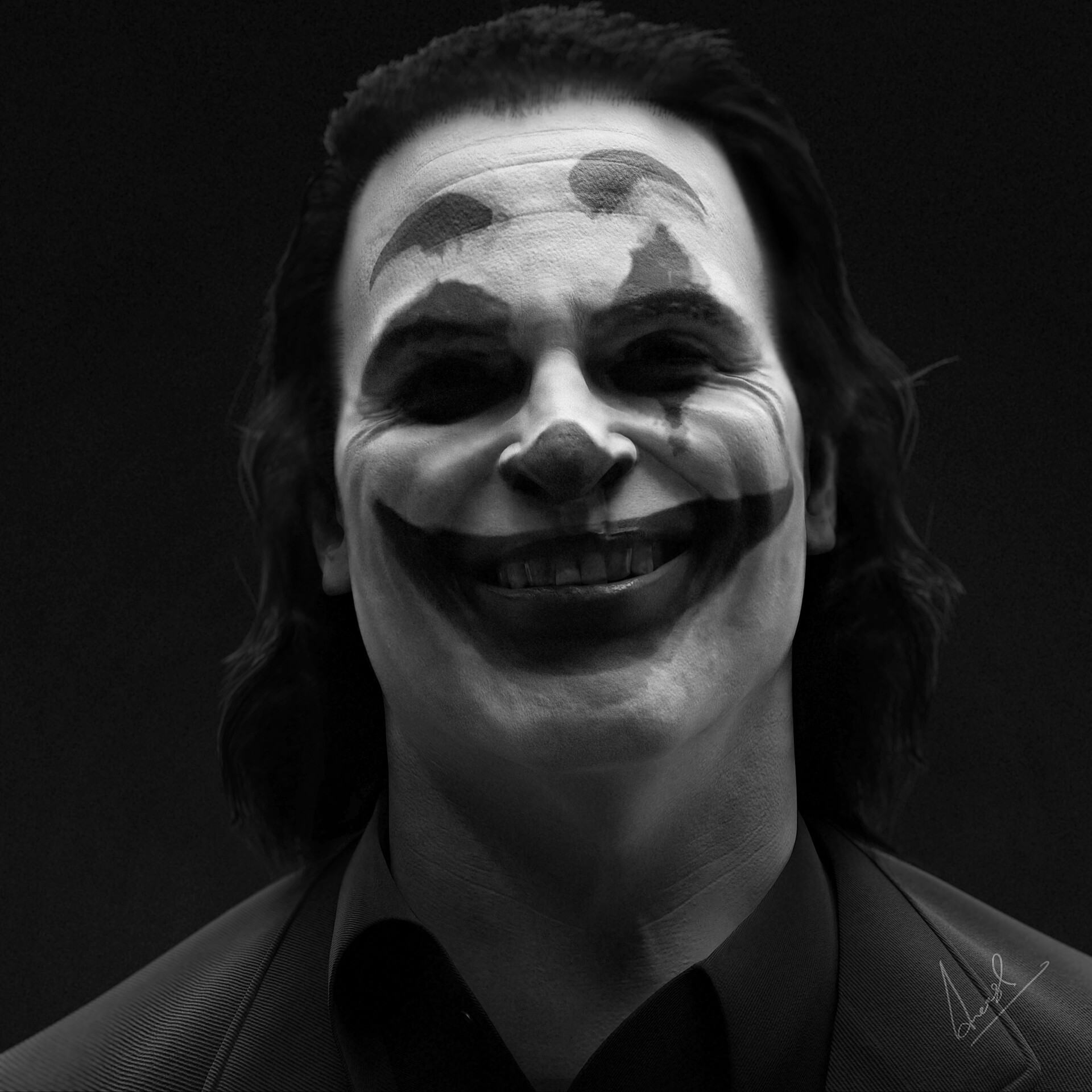 Joaquin Phoenix As Joker Monochrome Wallpapers