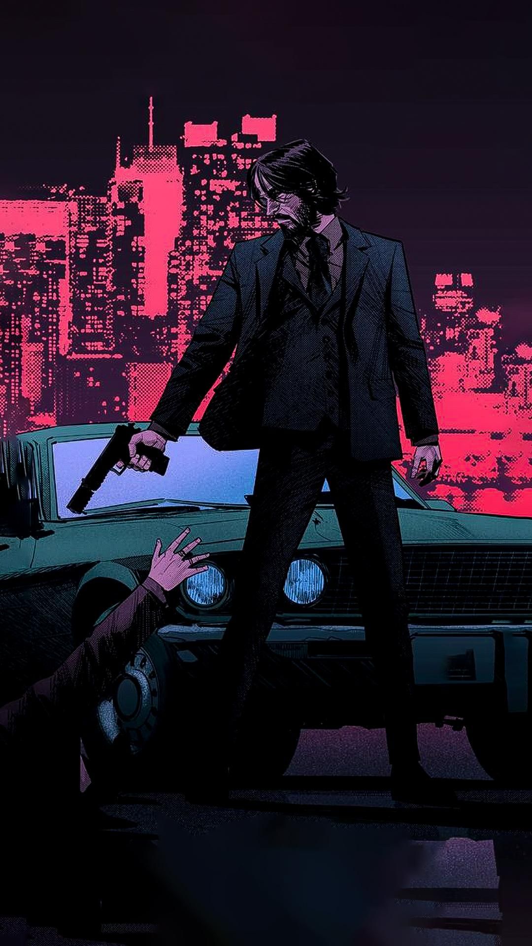 John Wick Baba Yaga Minimal Amoled Wallpapers