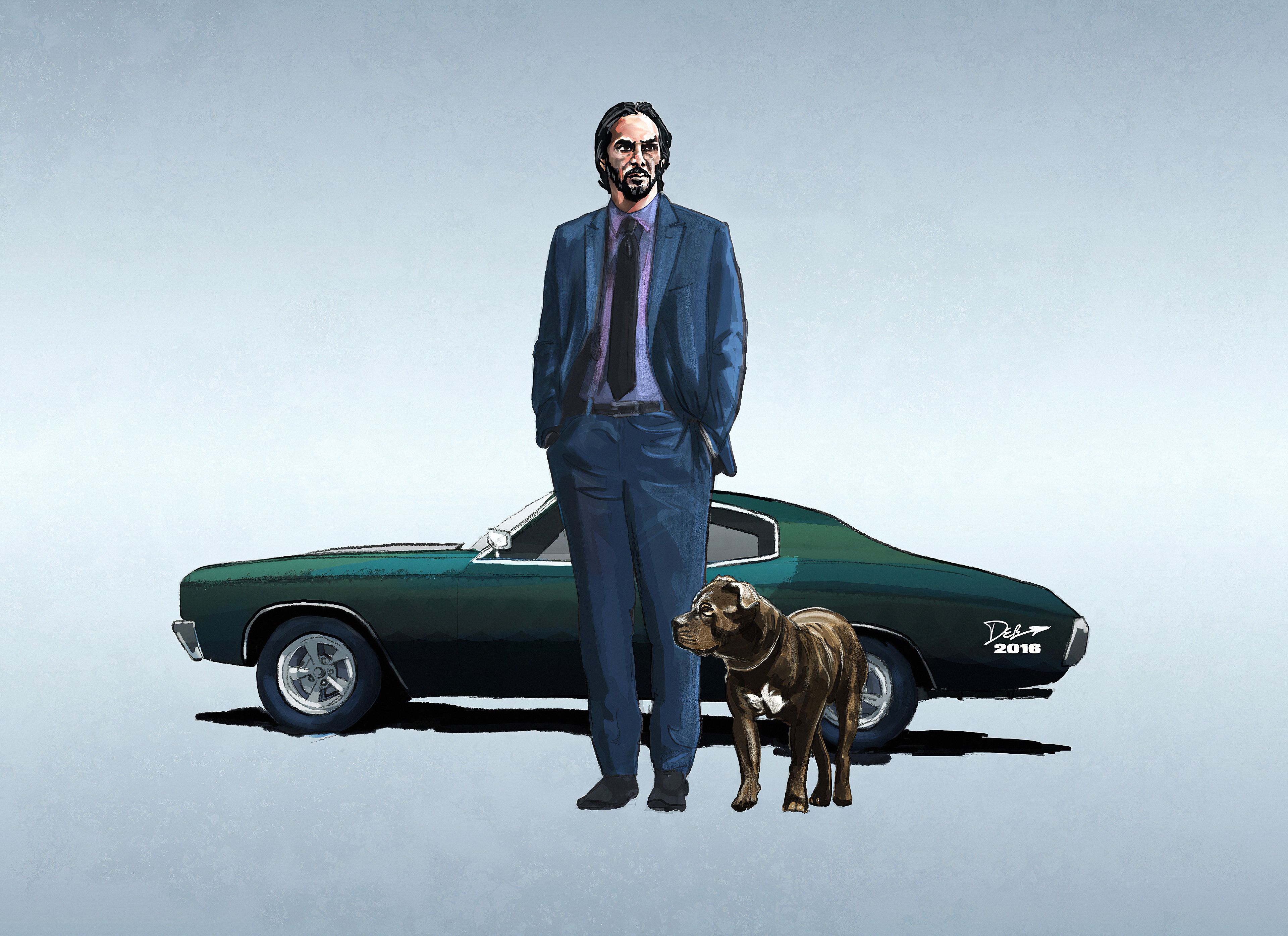 John Wick Mustang Wallpapers