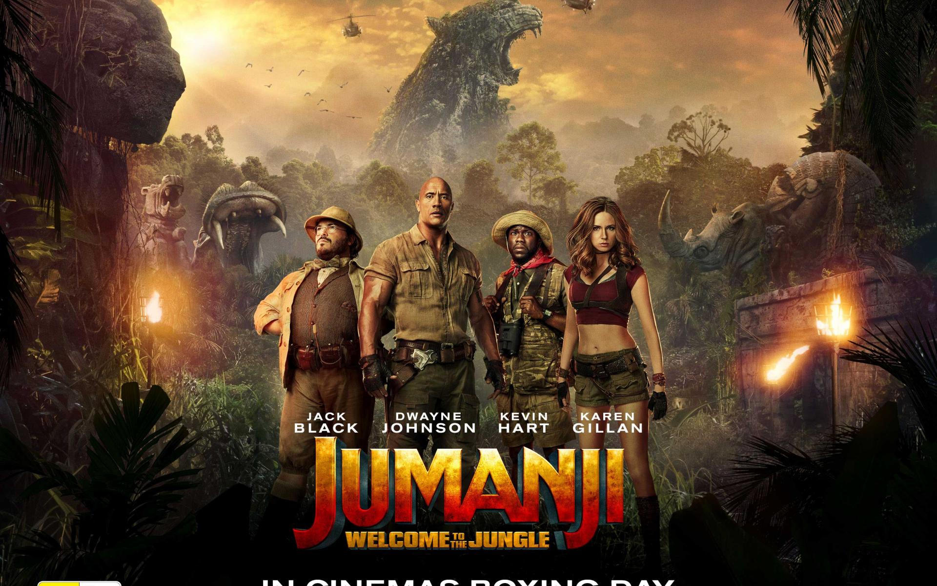 Jumanji Welcome To The Jungle Movie Cast Wallpapers